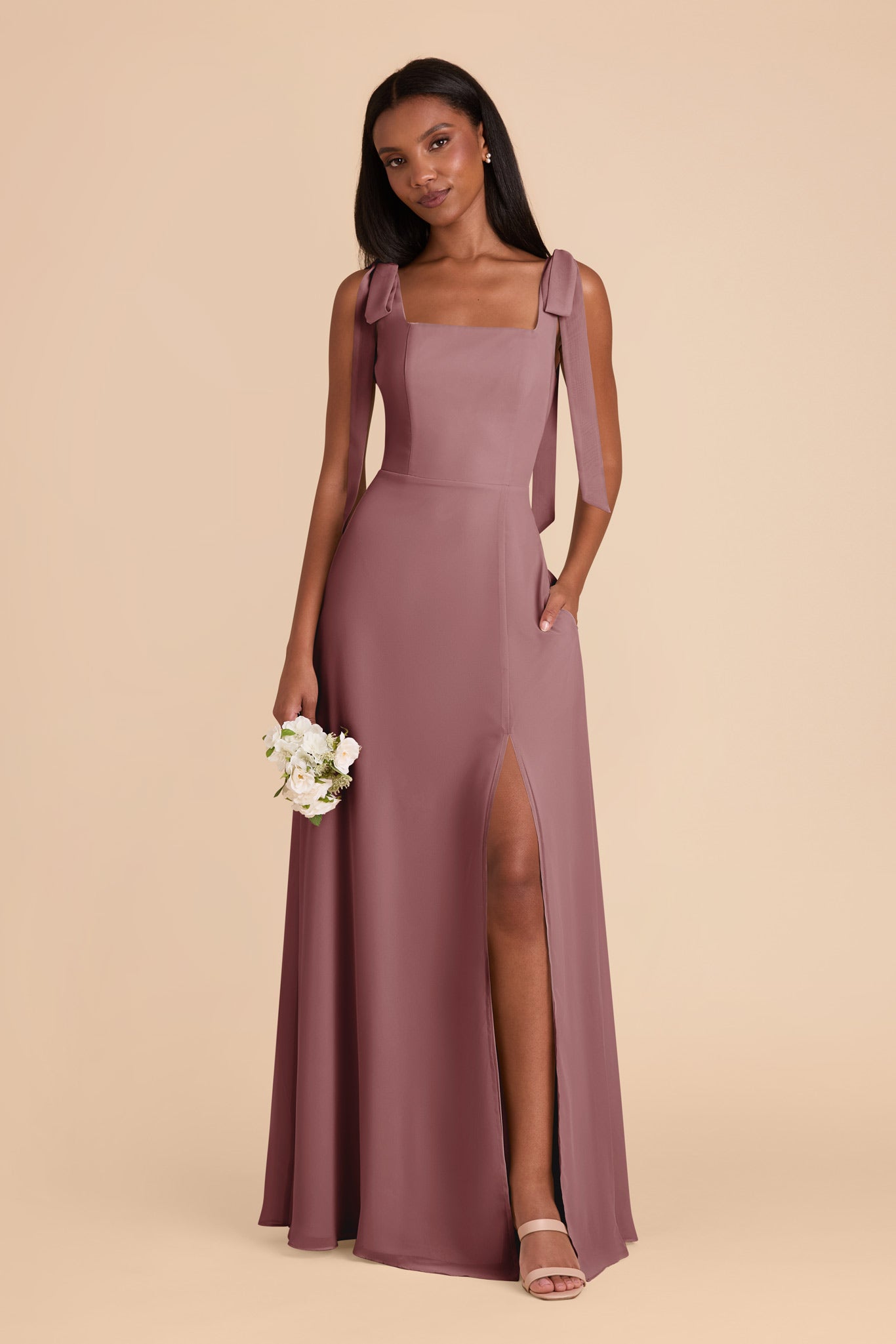 Dark Mauve Alex Convertible Dress by Birdy Grey