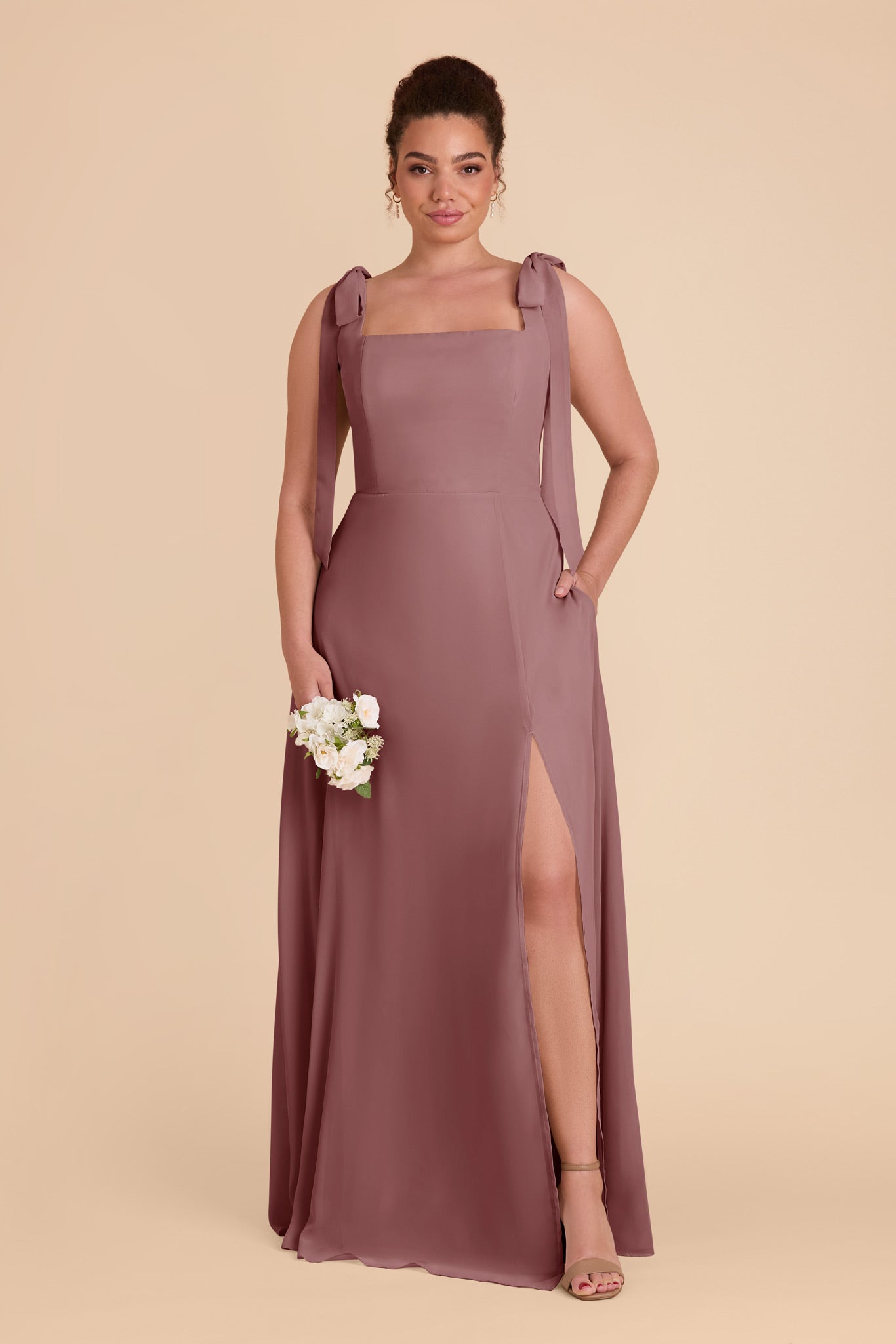 Dark Mauve Alex Convertible Dress by Birdy Grey