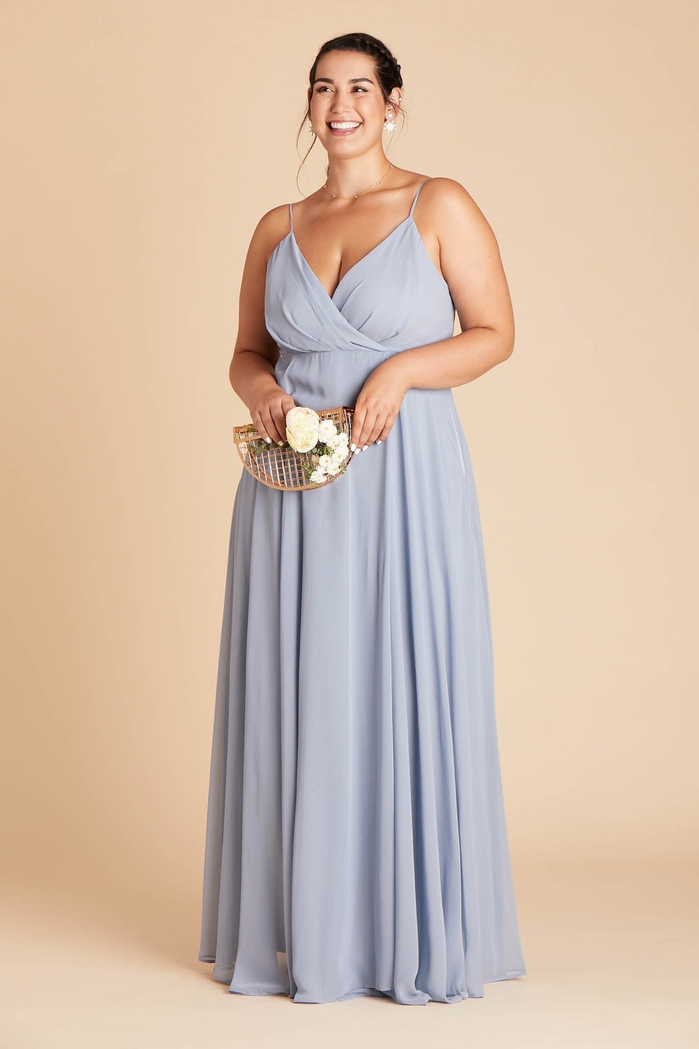 Kaia Dress Curve - Dusty Blue