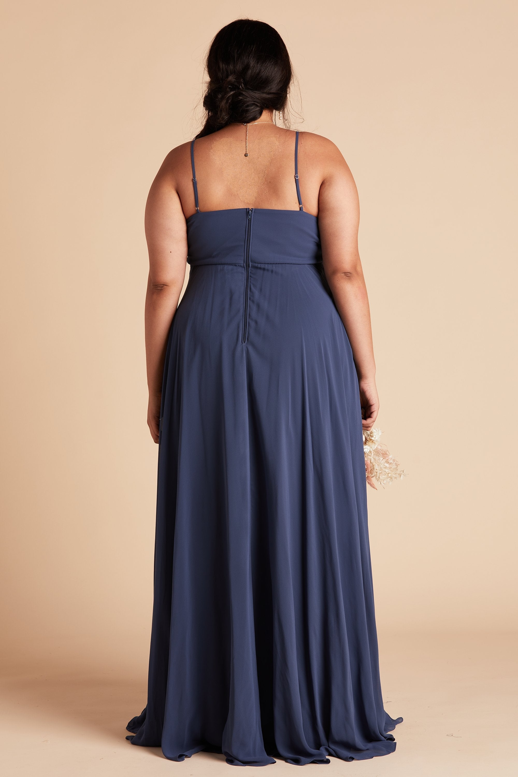 Kaia Dress Curve - Slate Blue