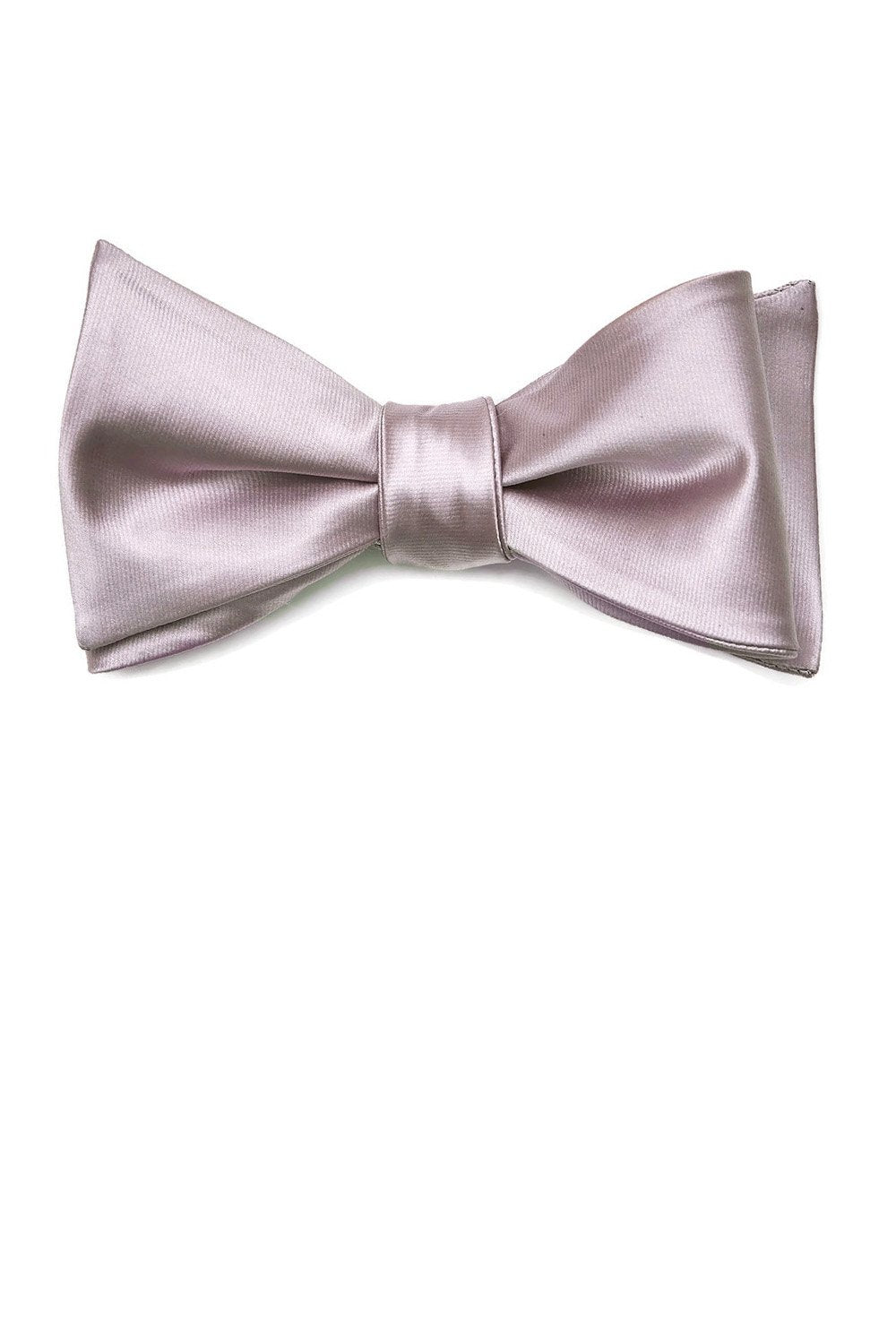 Daniel Bow Tie in dark mauve sateen by Birdy Grey, front view