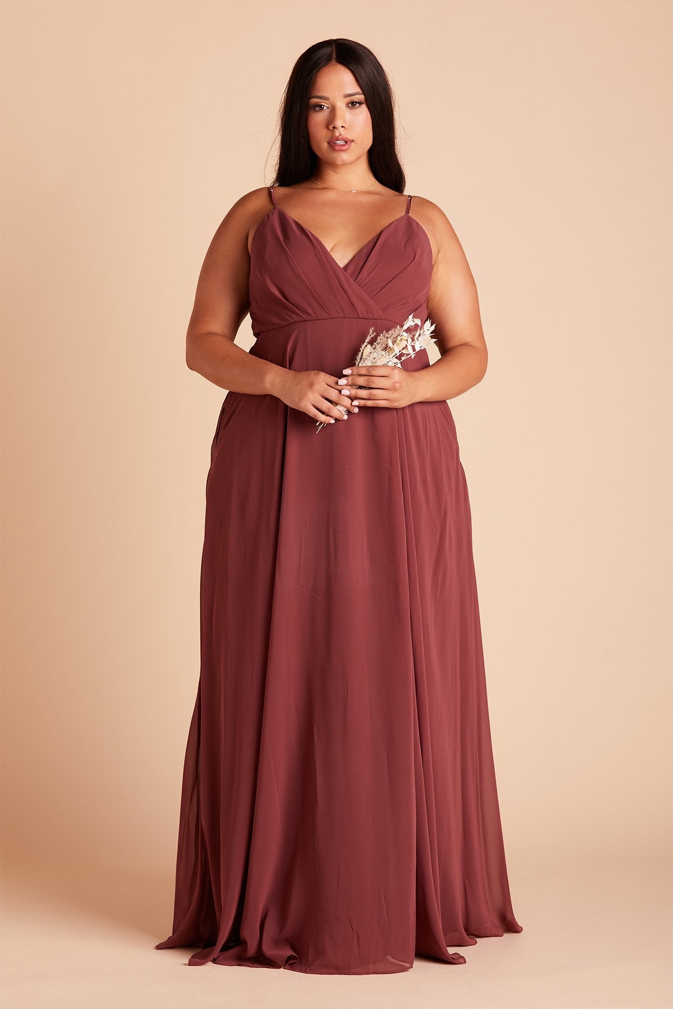 Kaia Dress Curve - Rosewood