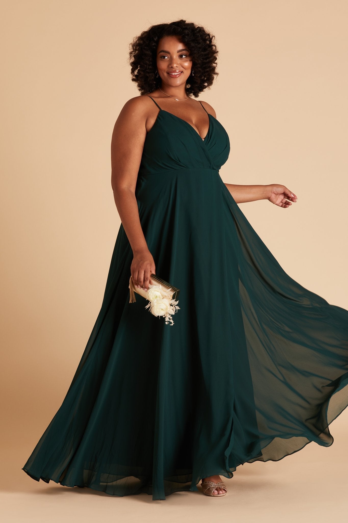 Kaia Dress Curve - Emerald