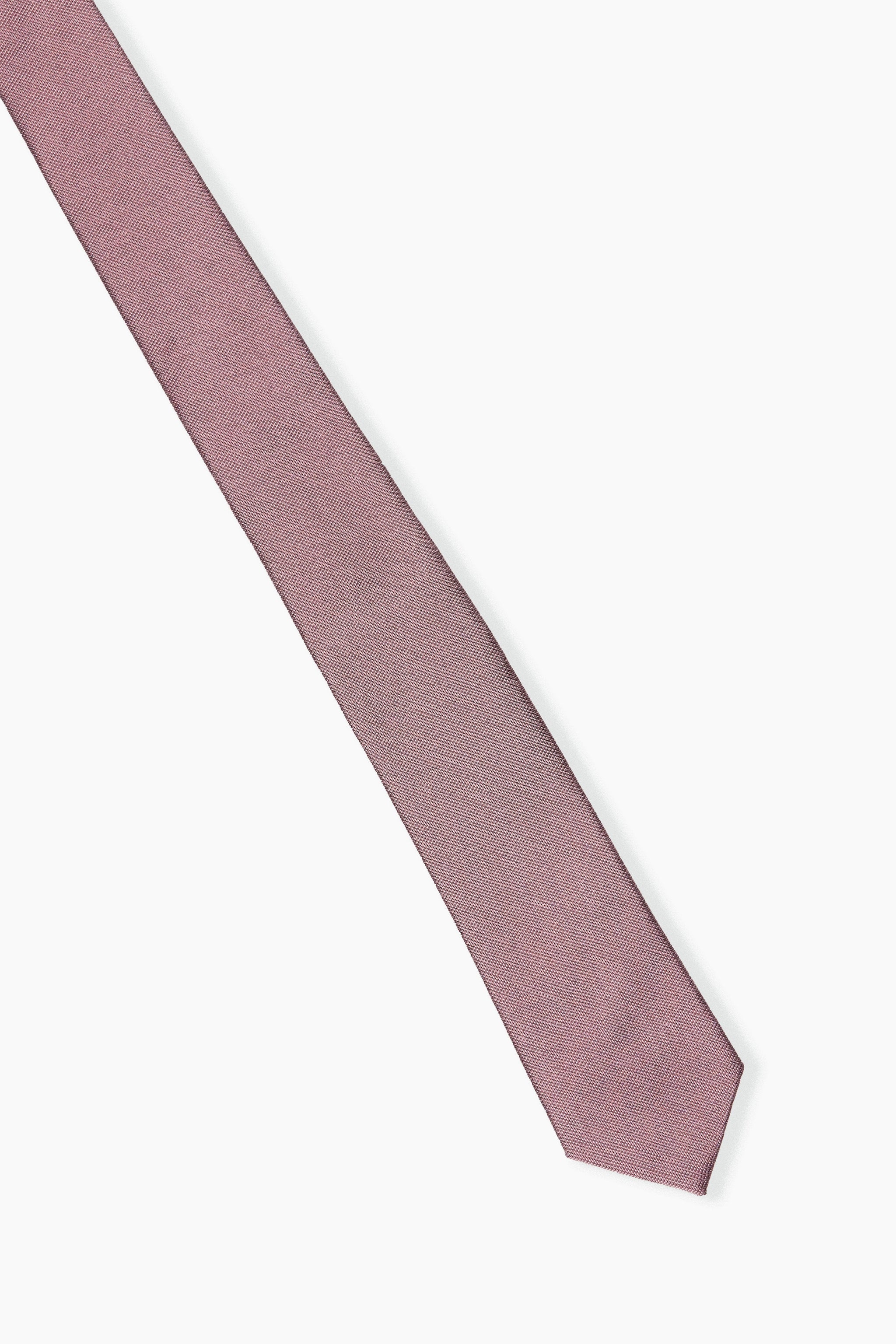 Simon Necktie Dark Mauve by Birdy Grey, front view