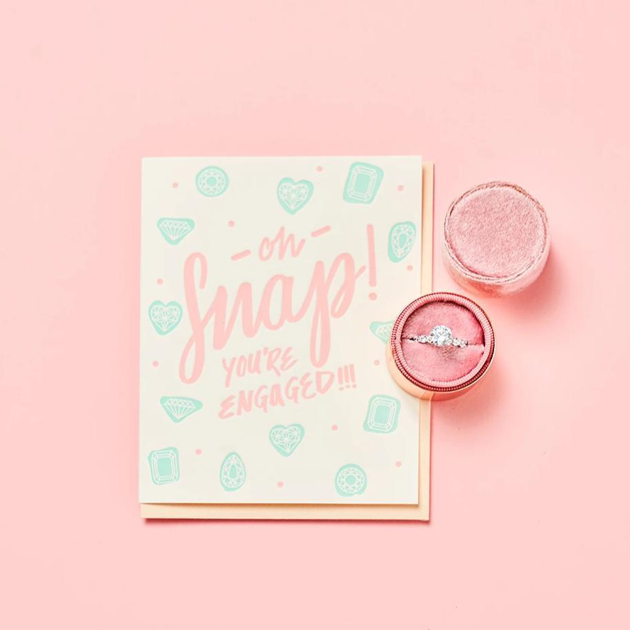 Oh Snap! Engagement Card by Birdy Grey, front view