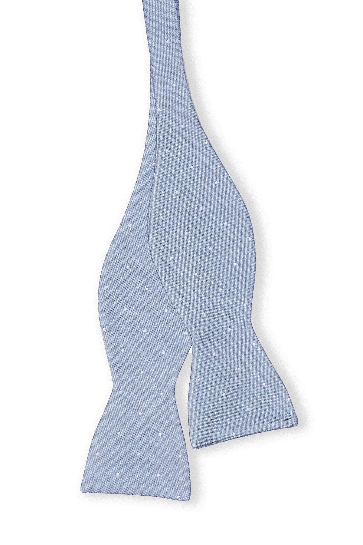 Daniel Bow Tie in Dusty Blue Dot by Birdy Grey, front view