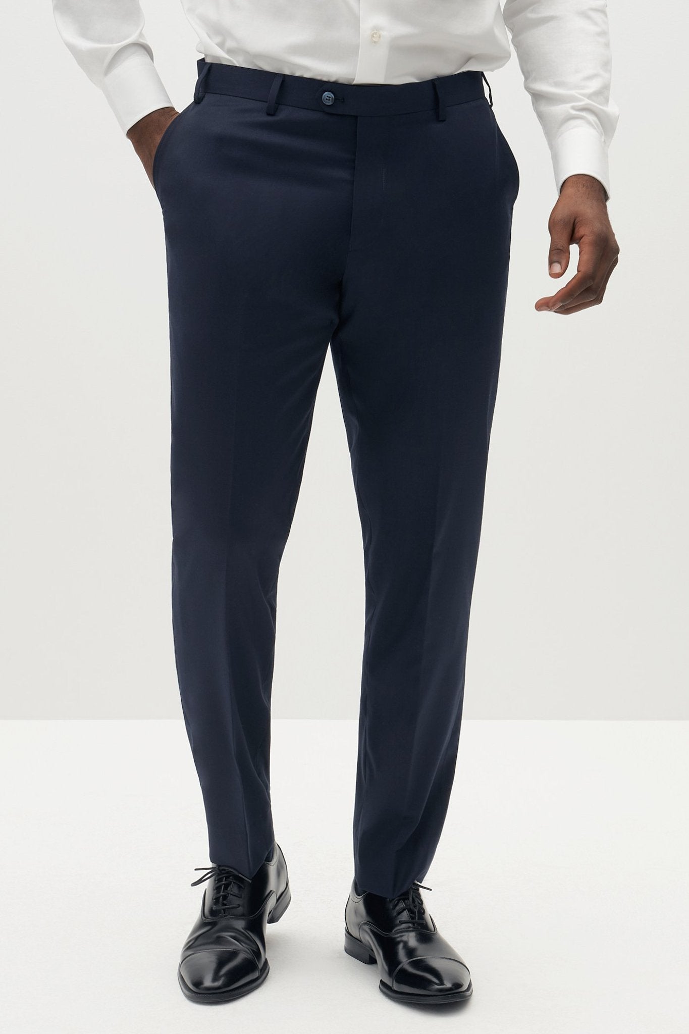 Navy Blue Groomsmen Suit by SuitShop, front view