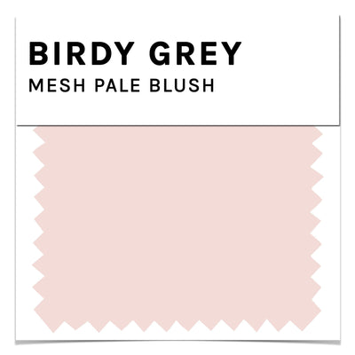 Swatch in pale blush mesh by Birdy Grey, front view