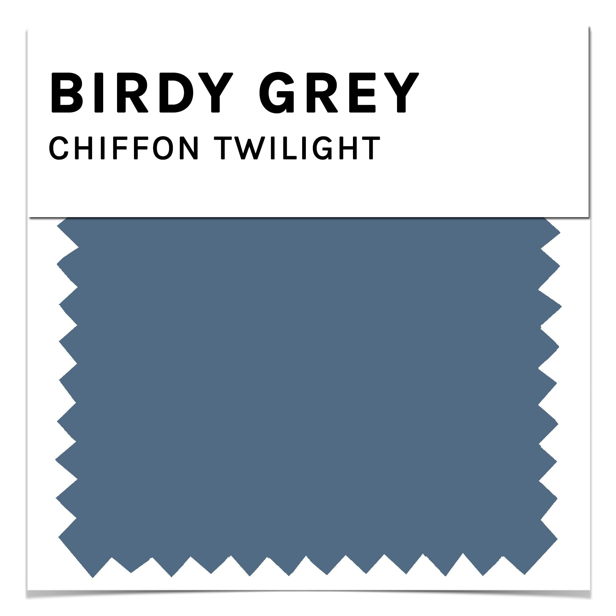 Swatch in twilight blue chiffon by Birdy Grey, front view