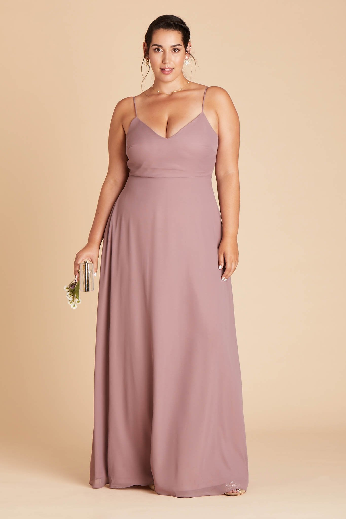 Devin Convertible Dress Curve - Dark Mauve