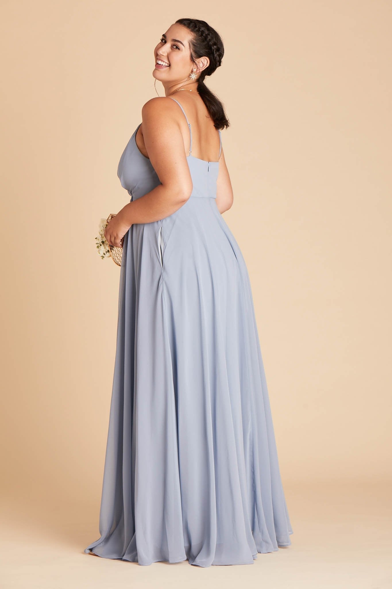 Kaia Dress Curve - Dusty Blue