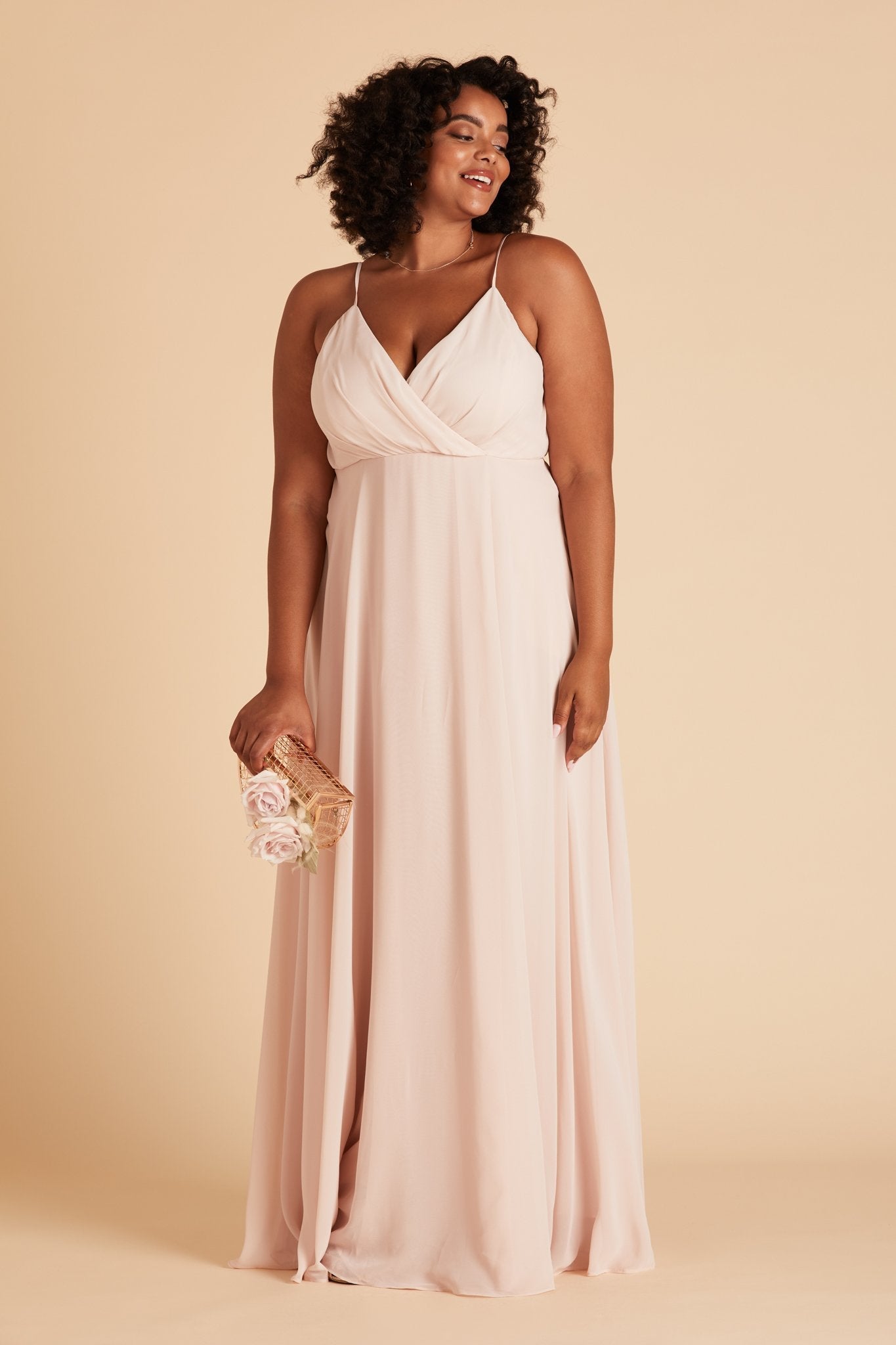 Kaia Dress Curve - Pale Blush