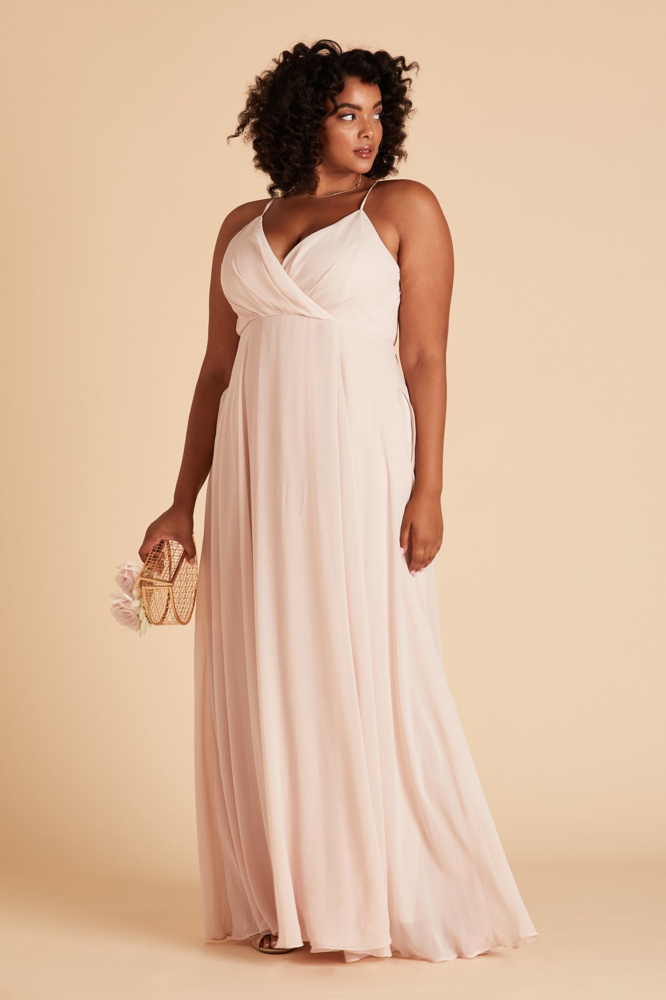 Kaia Dress Curve - Pale Blush