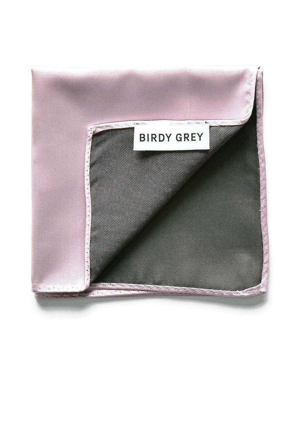 Didi Pocket Square in dark mauve sateen by Birdy Grey, front view