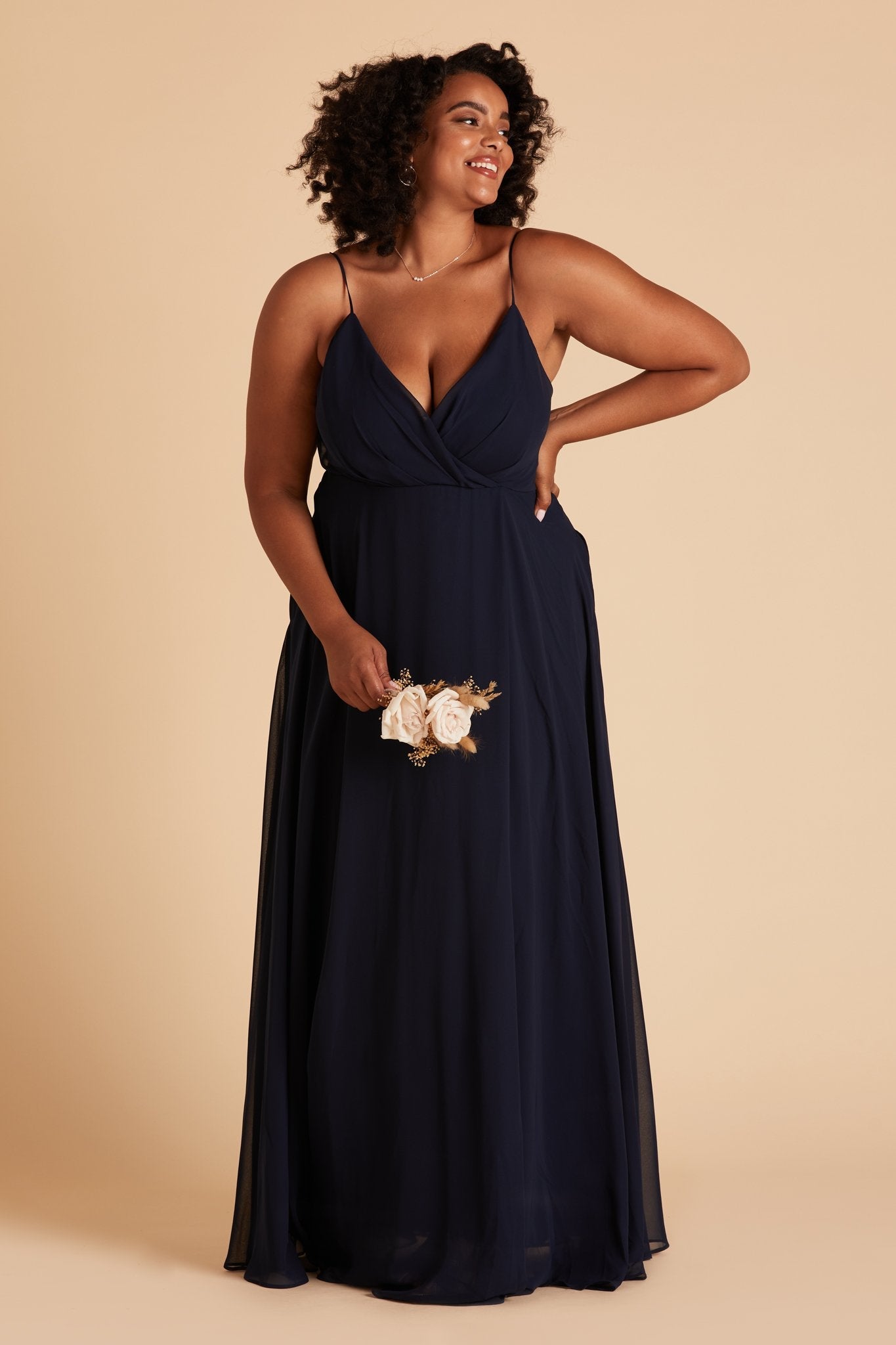 Kaia Dress Curve - Navy