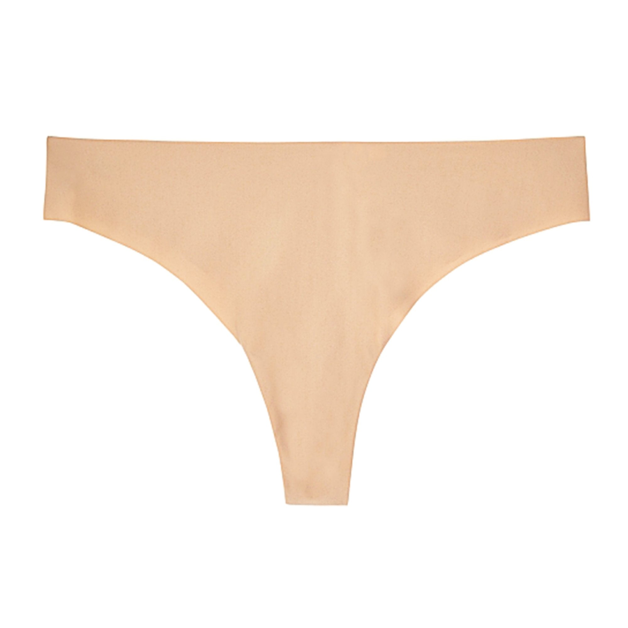 Seamless Thong in nude by Birdy Grey, front view