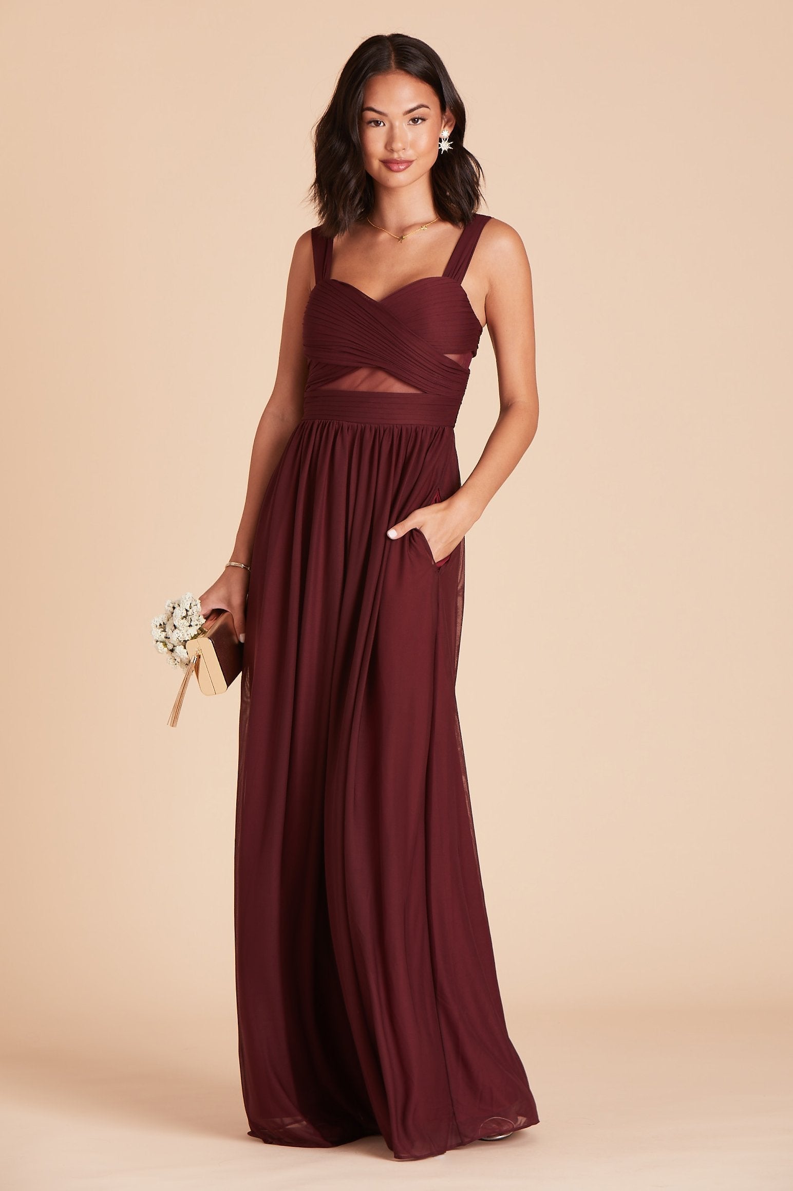 Elsye Dress - Cabernet