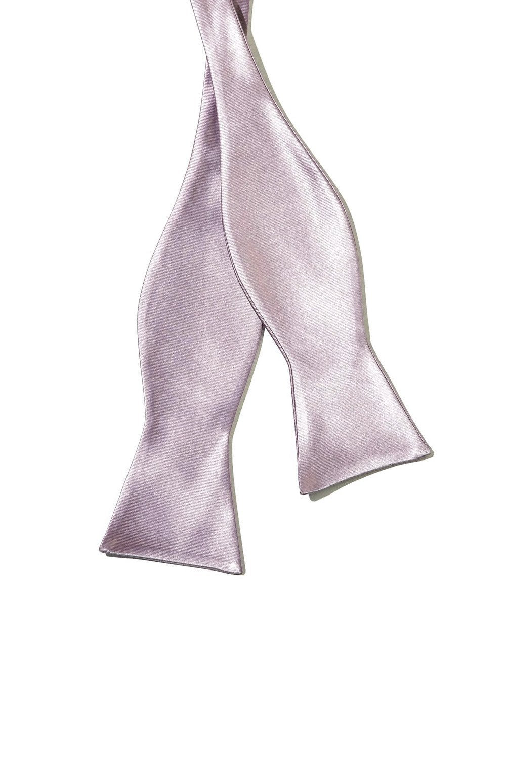 Daniel Bow Tie in dark mauve sateen by Birdy Grey, front view