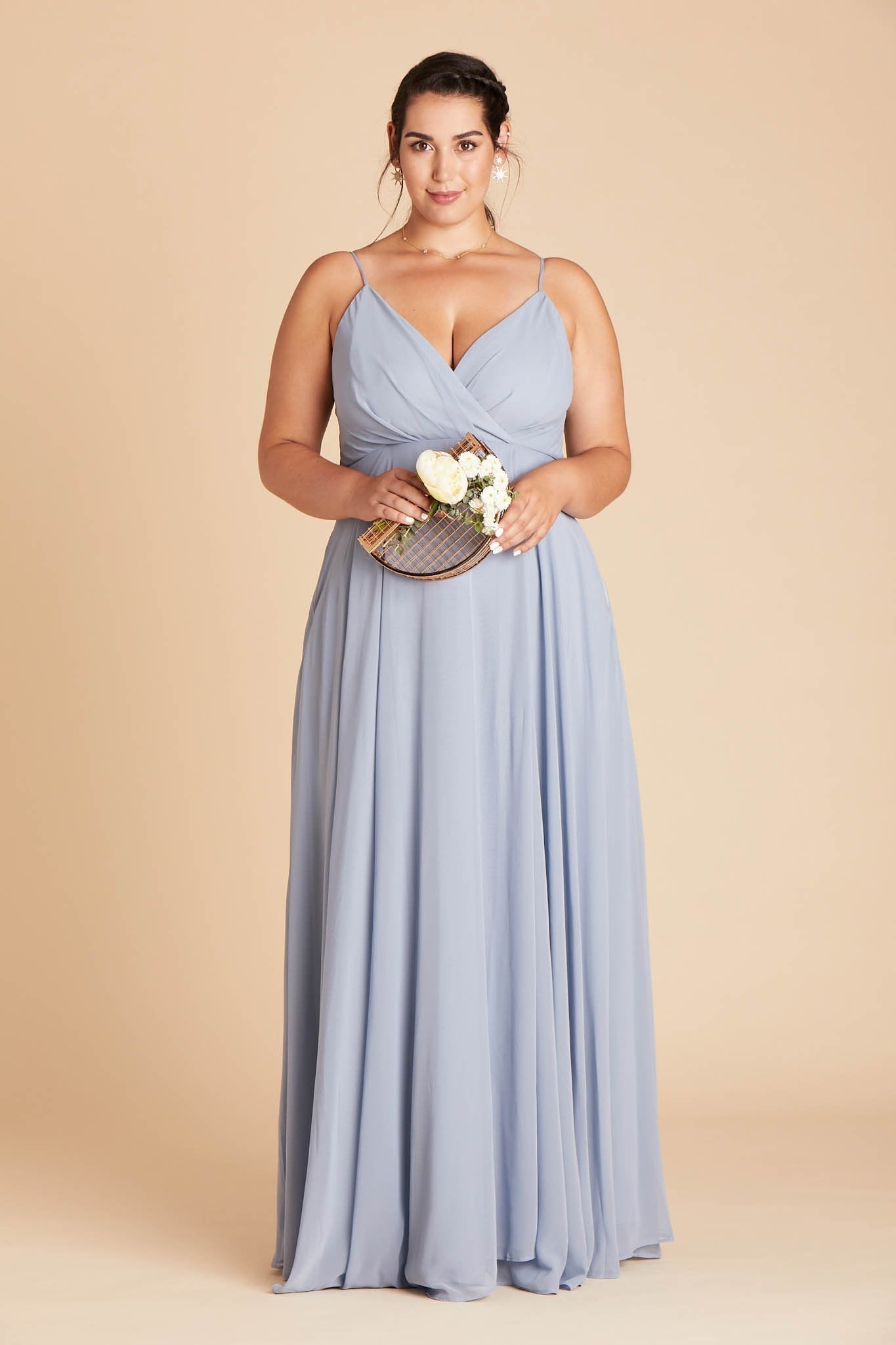 Kaia Dress Curve - Dusty Blue