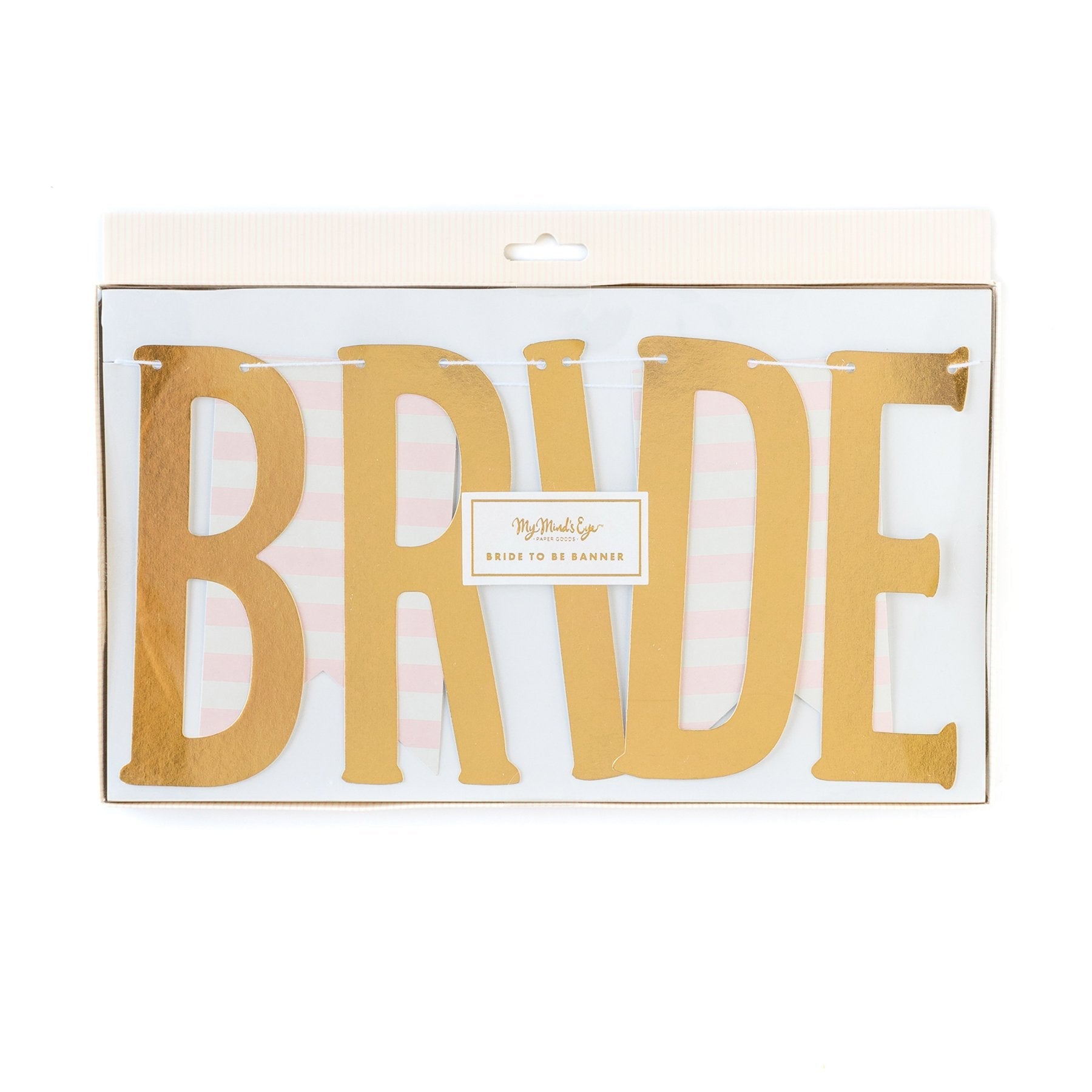 Bride To Be Word Banner by Birdy Grey, front view