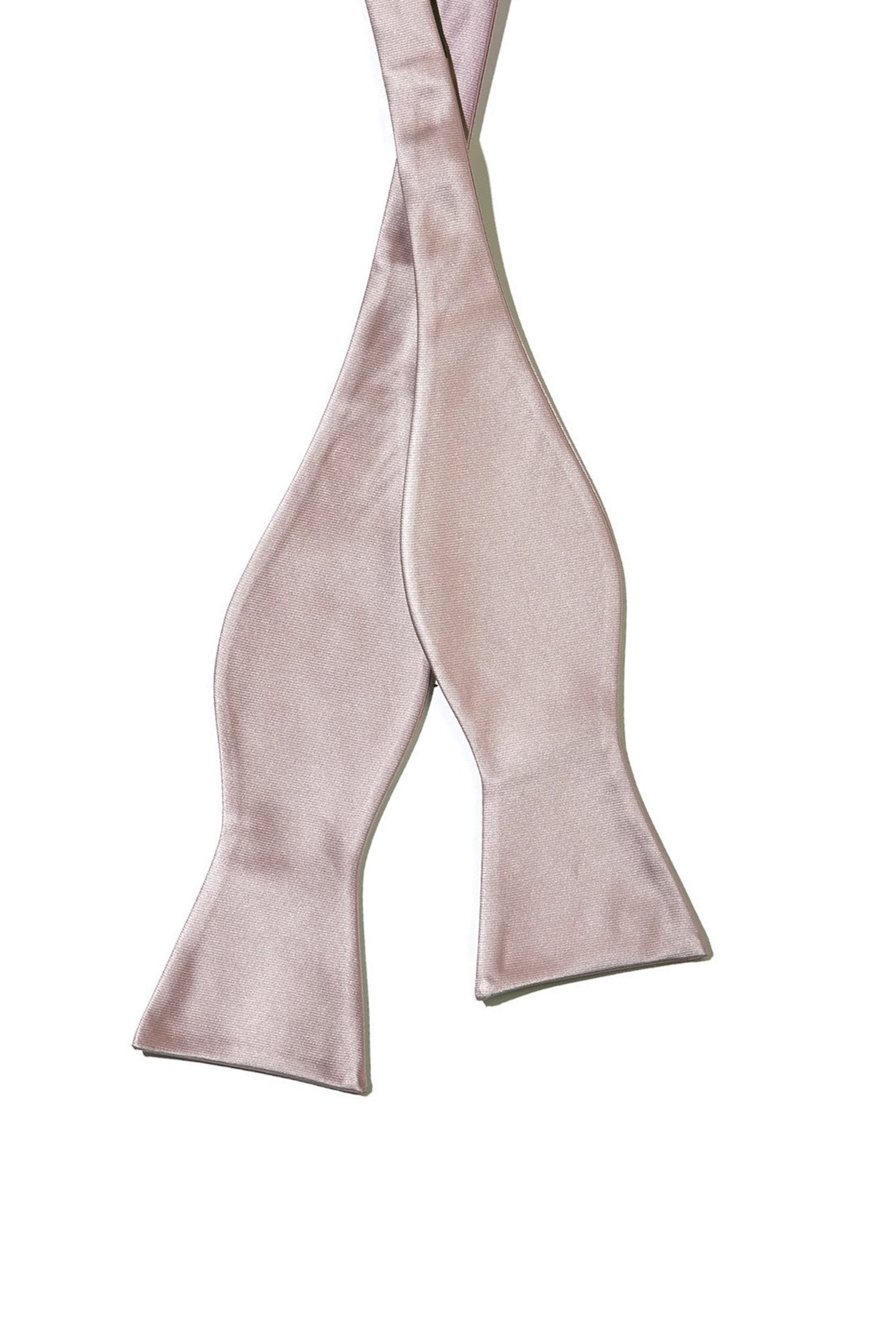 Daniel Bow Tie in mauve sateen by Birdy Grey, front view