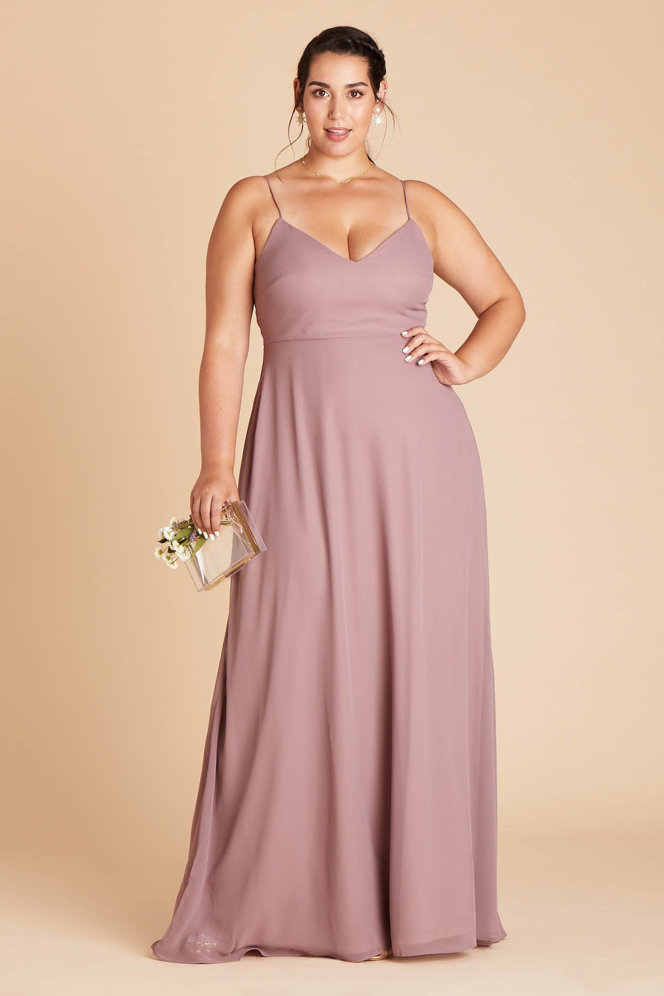 Devin Convertible Dress Curve - Dark Mauve