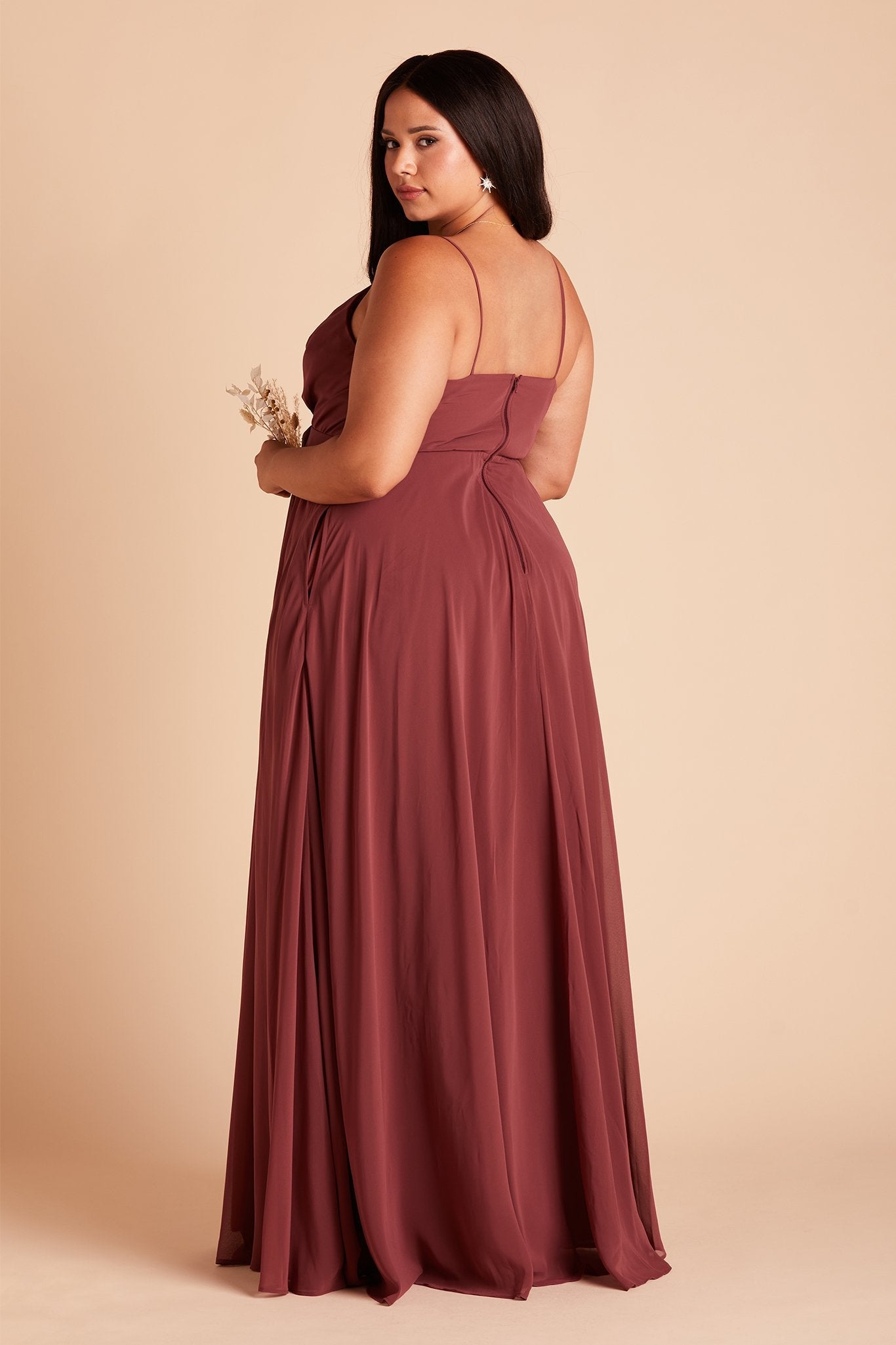 Kaia Dress Curve - Rosewood