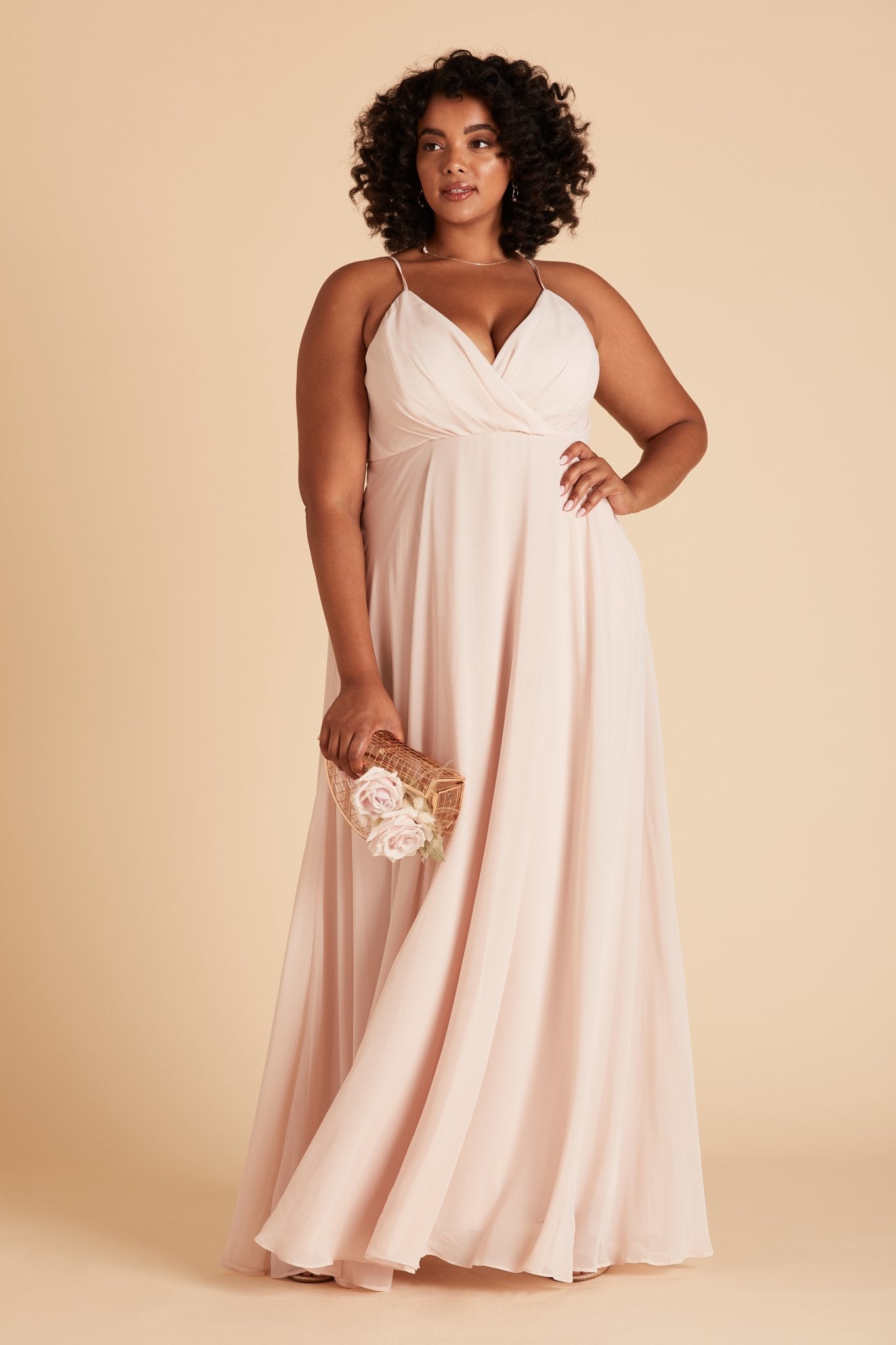 Kaia Dress Curve - Pale Blush