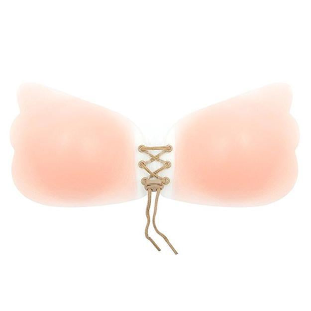 Silicone Sticky Tie Bra by Birdy Grey, front view