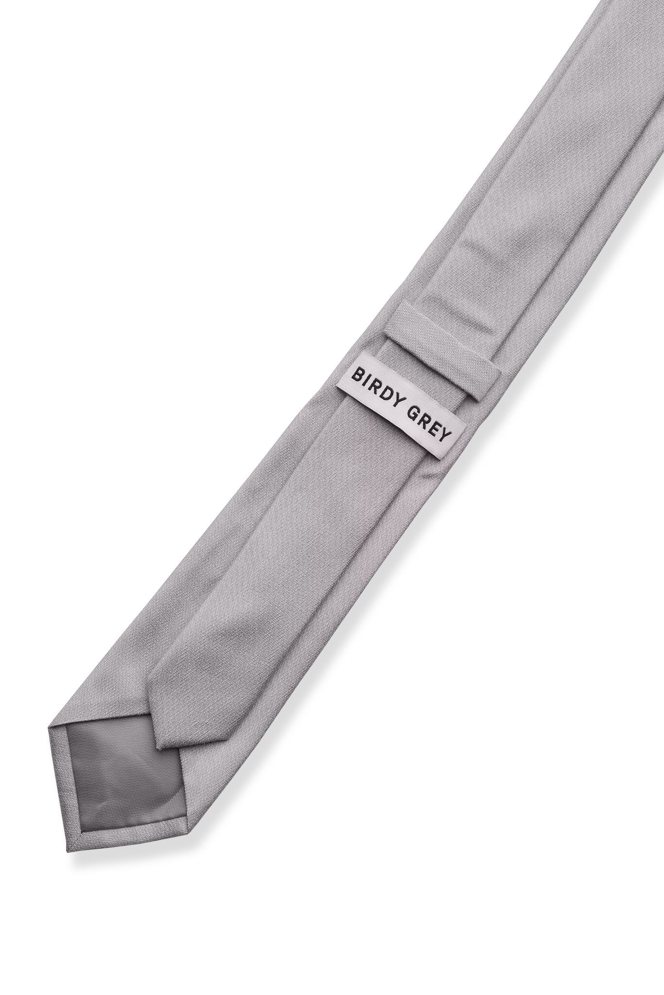 Simon Necktie in silver by Birdy Grey, back view