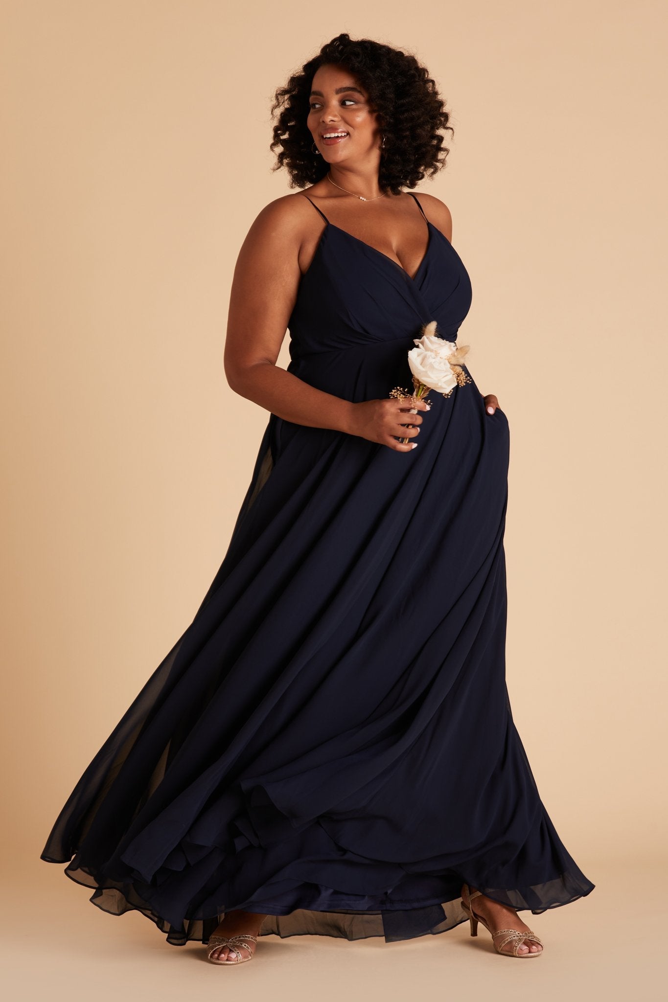 Kaia Dress Curve - Navy