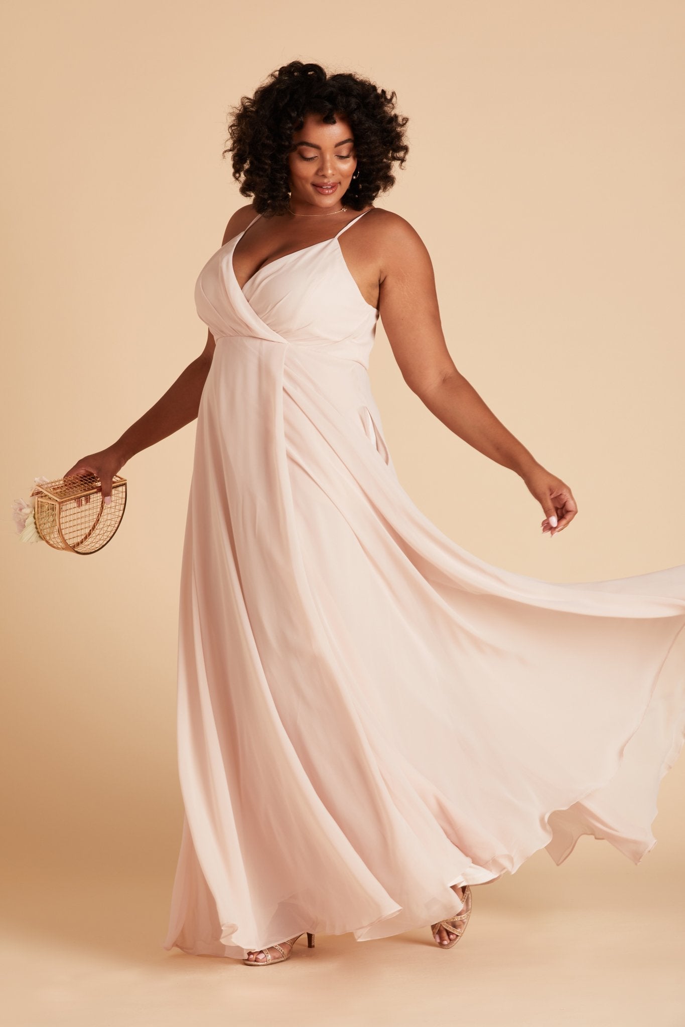 Kaia Dress Curve - Pale Blush