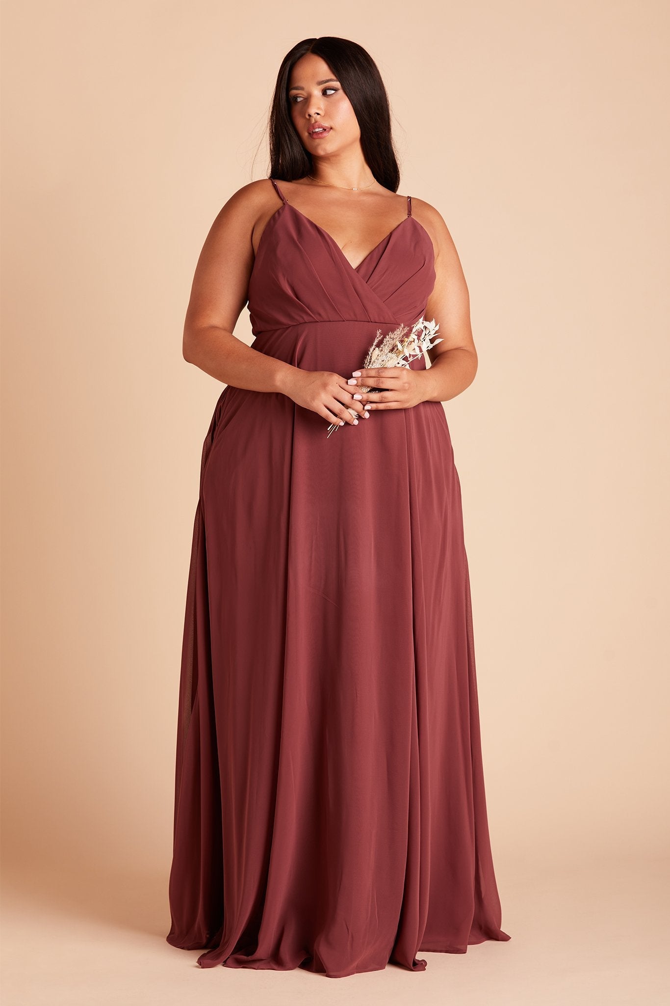 Kaia Dress Curve - Rosewood