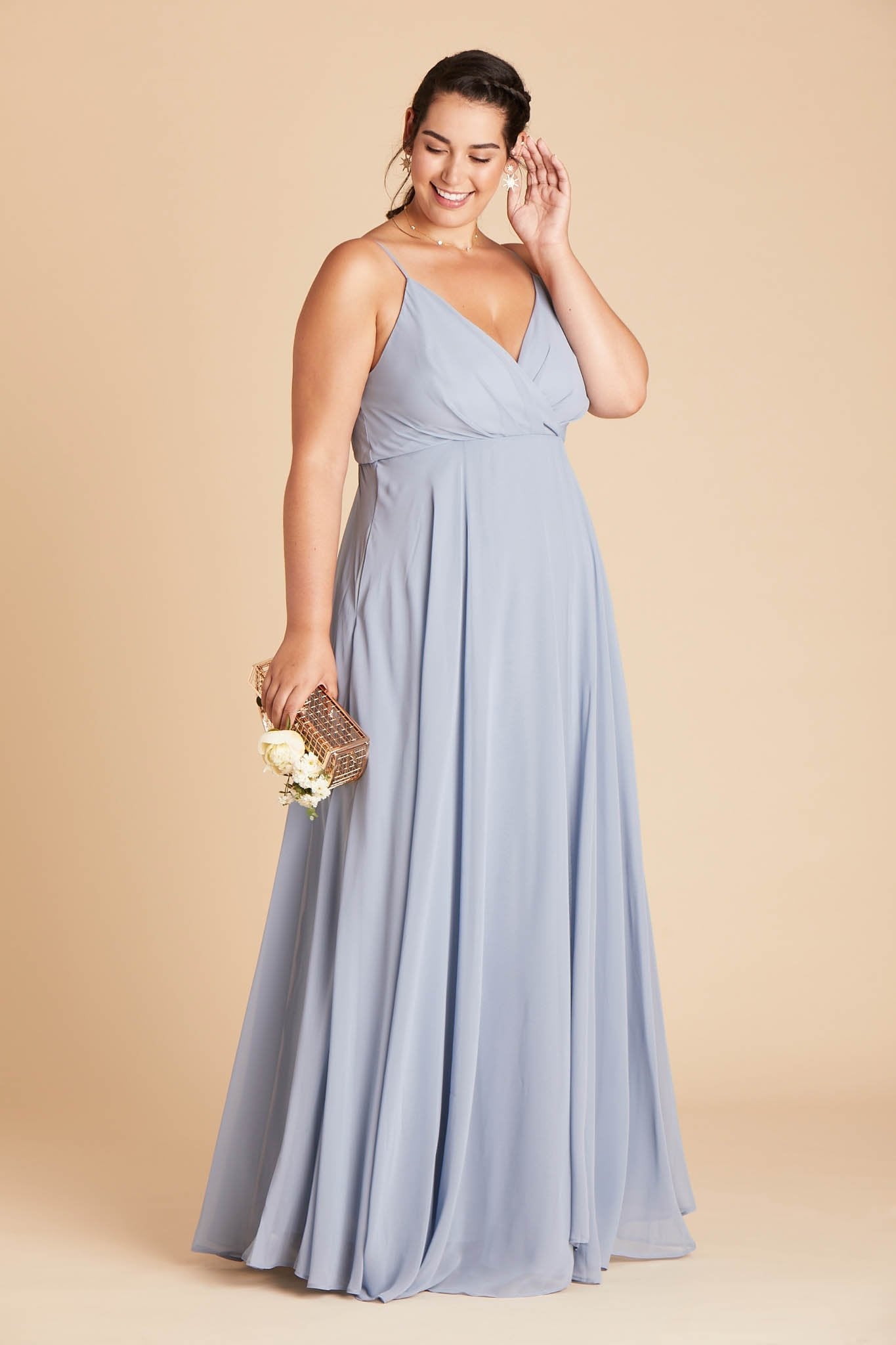 Kaia Dress Curve - Dusty Blue