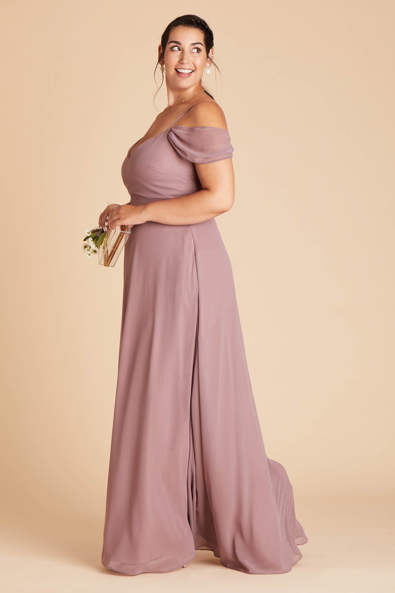 Devin Convertible Dress Curve - Dark Mauve