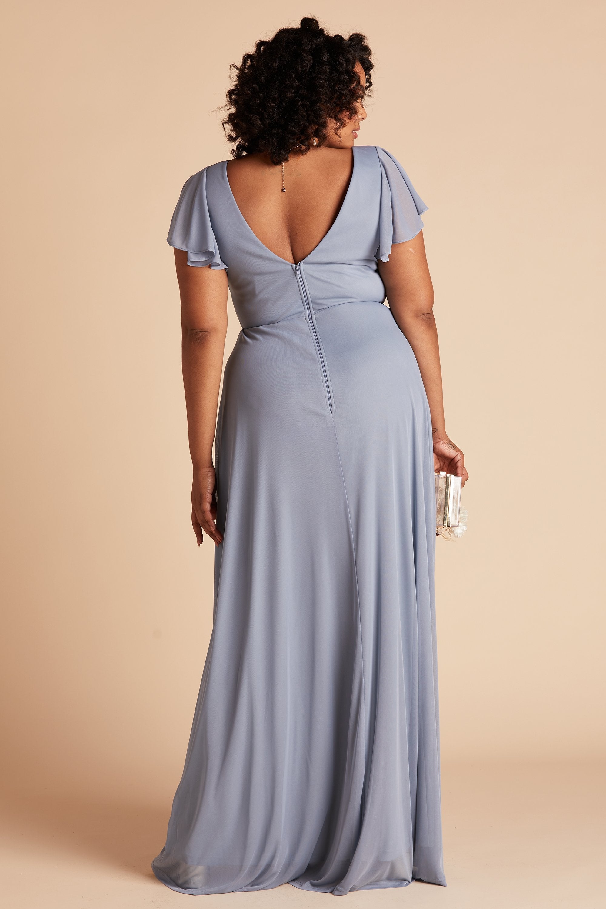 Hannah Dress Curve - Dusty Blue