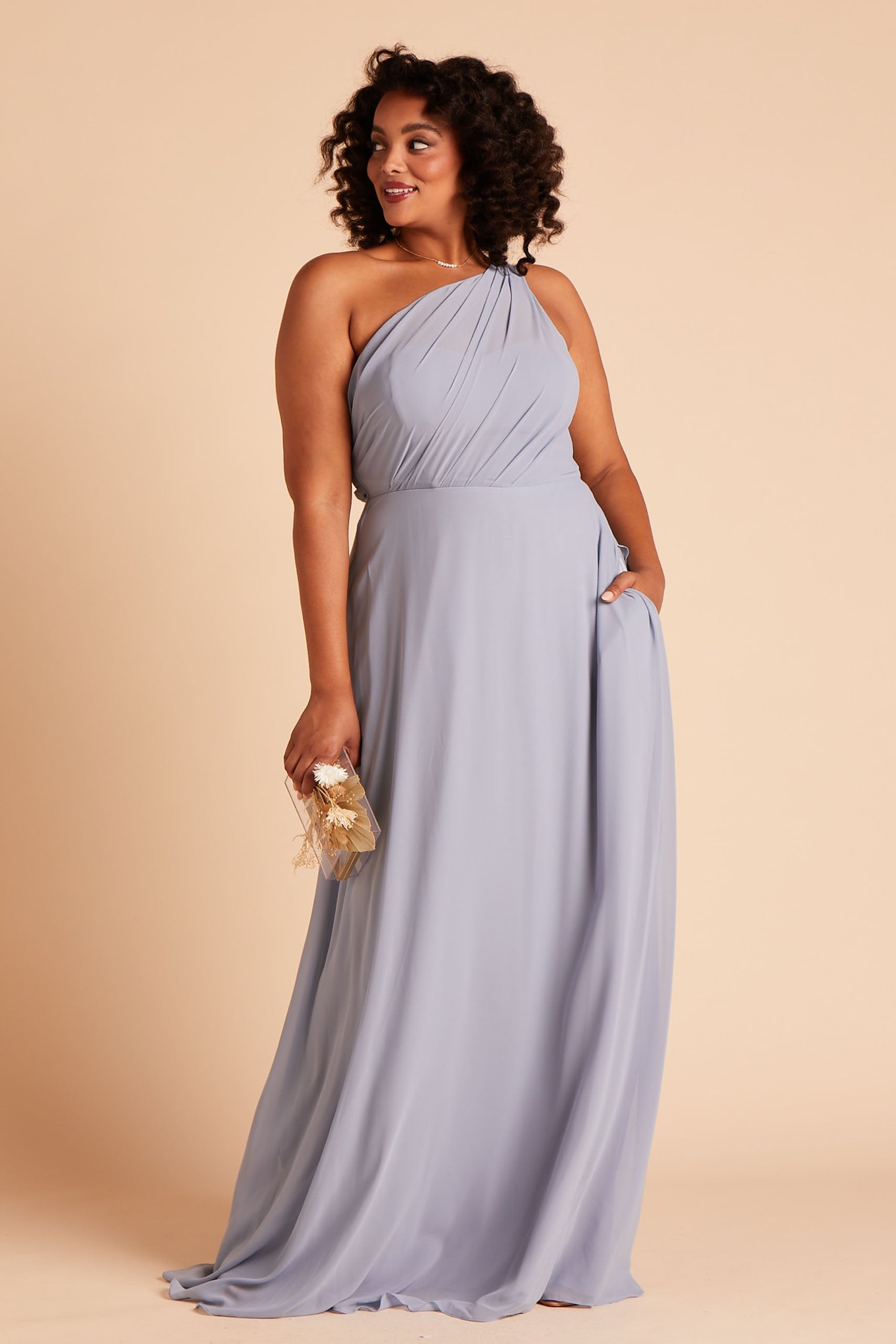 Kira Dress Curve - Dusty Blue