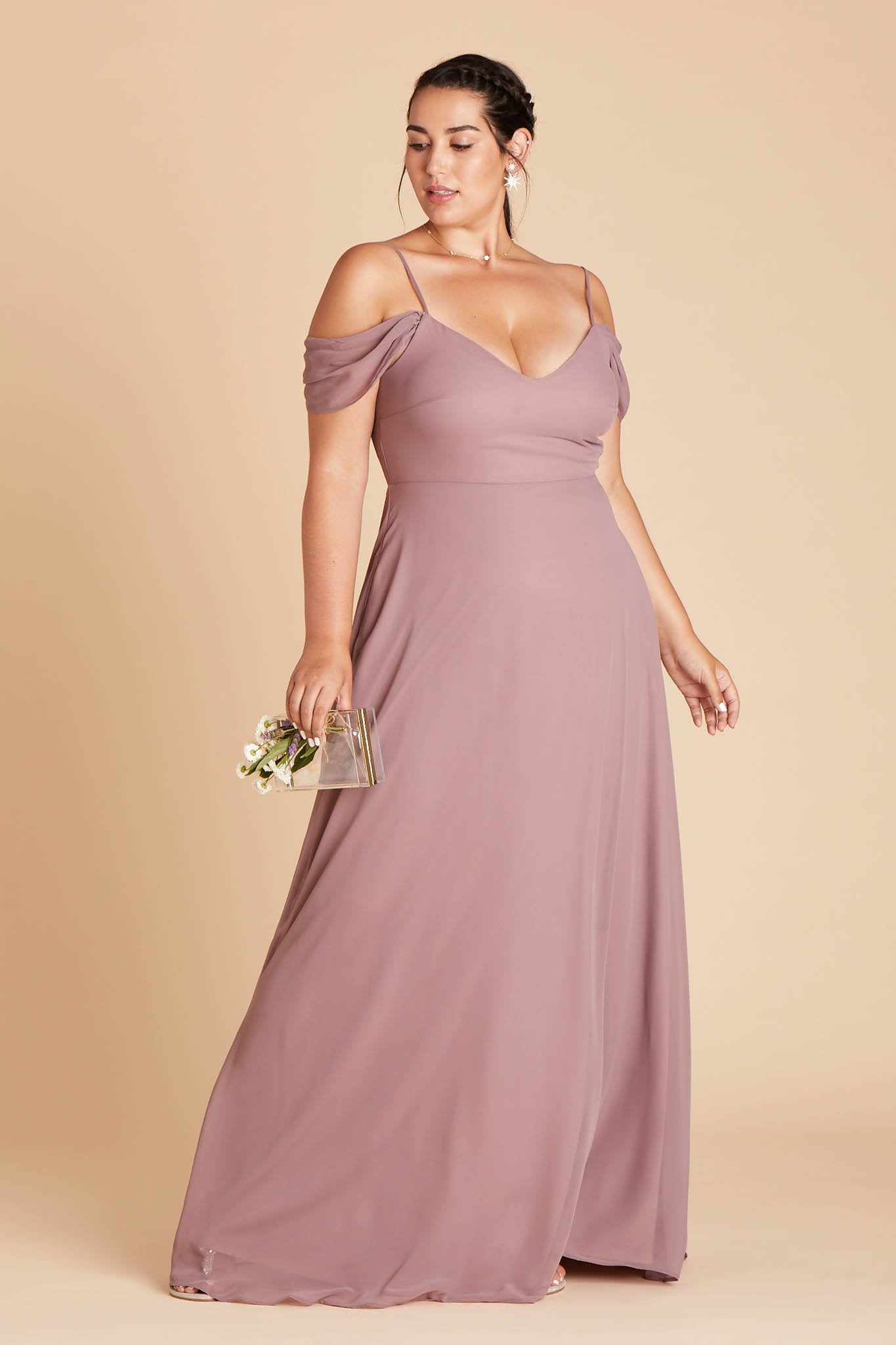 Devin Convertible Dress Curve - Dark Mauve