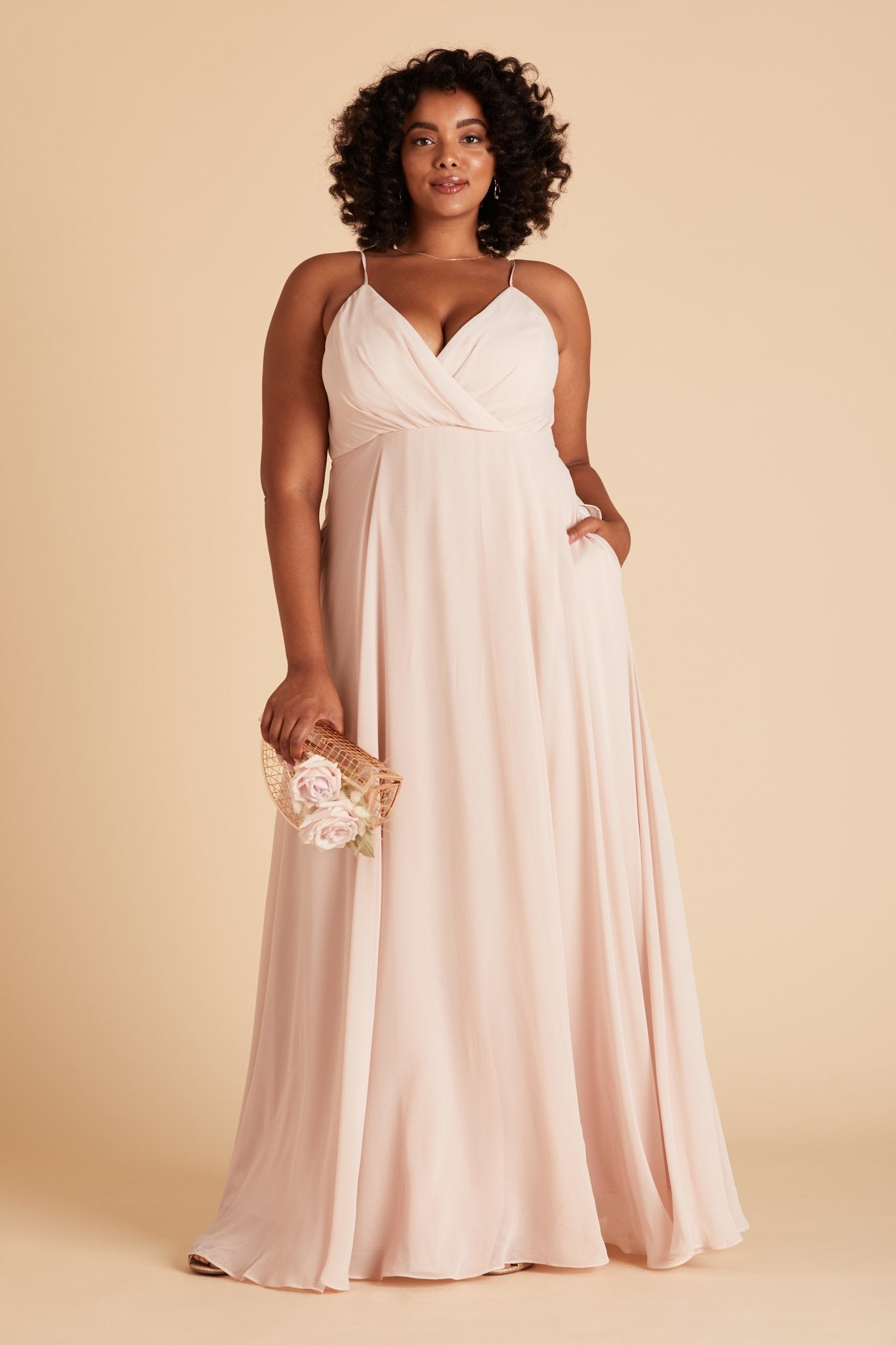 Kaia Dress Curve - Pale Blush