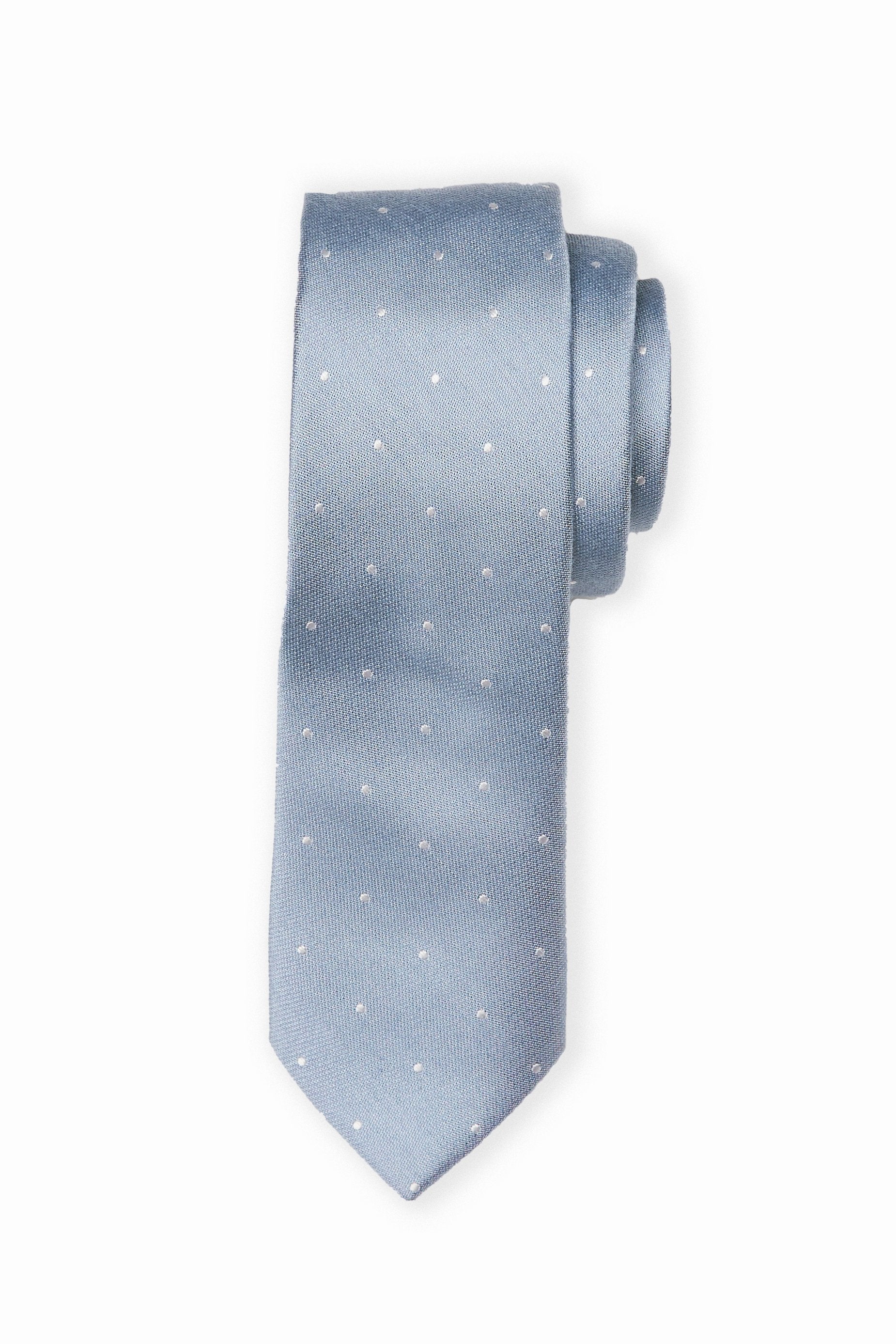 Simon Necktie - Dusty Blue Dot