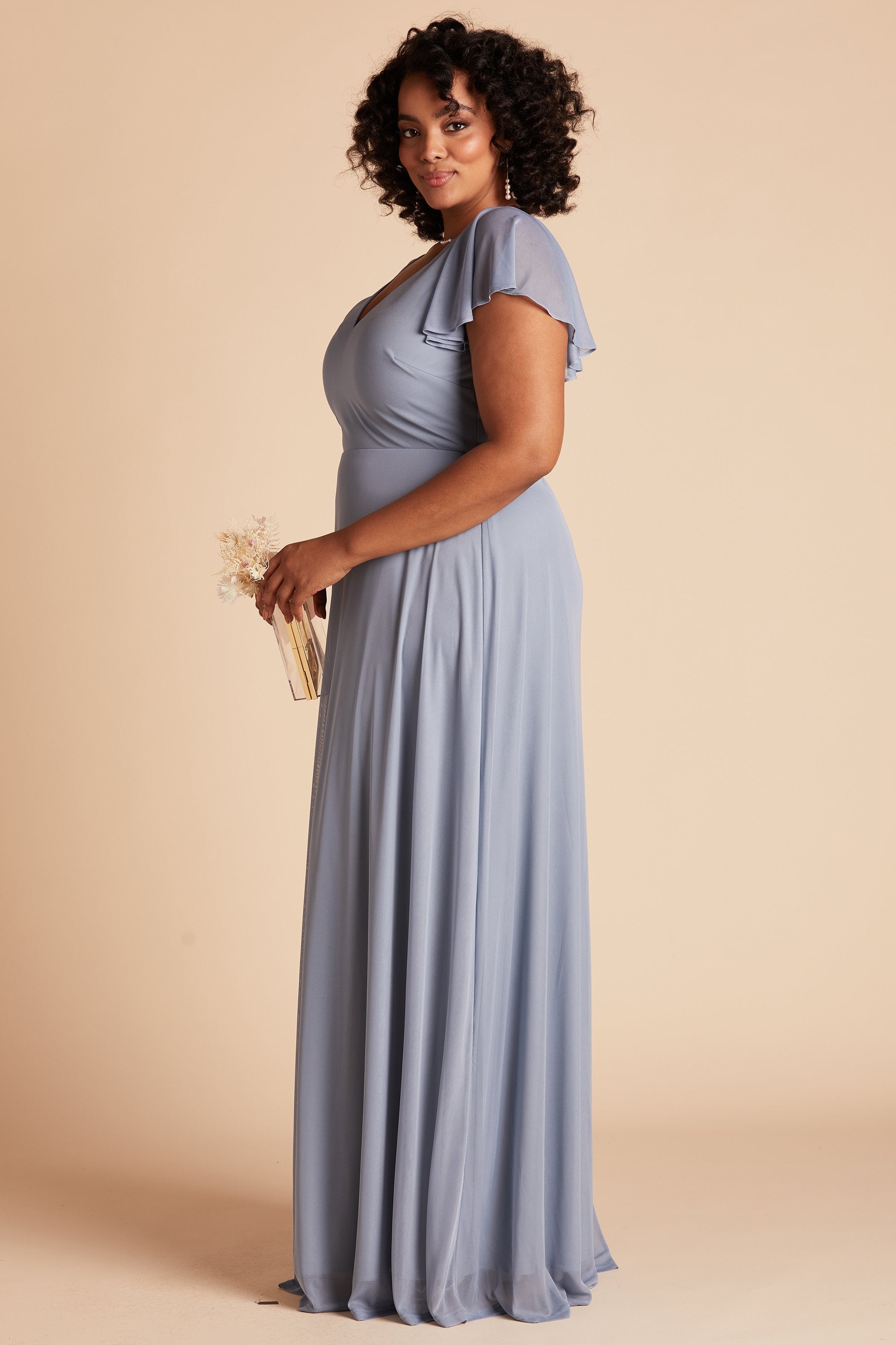 Hannah Dress Curve - Dusty Blue