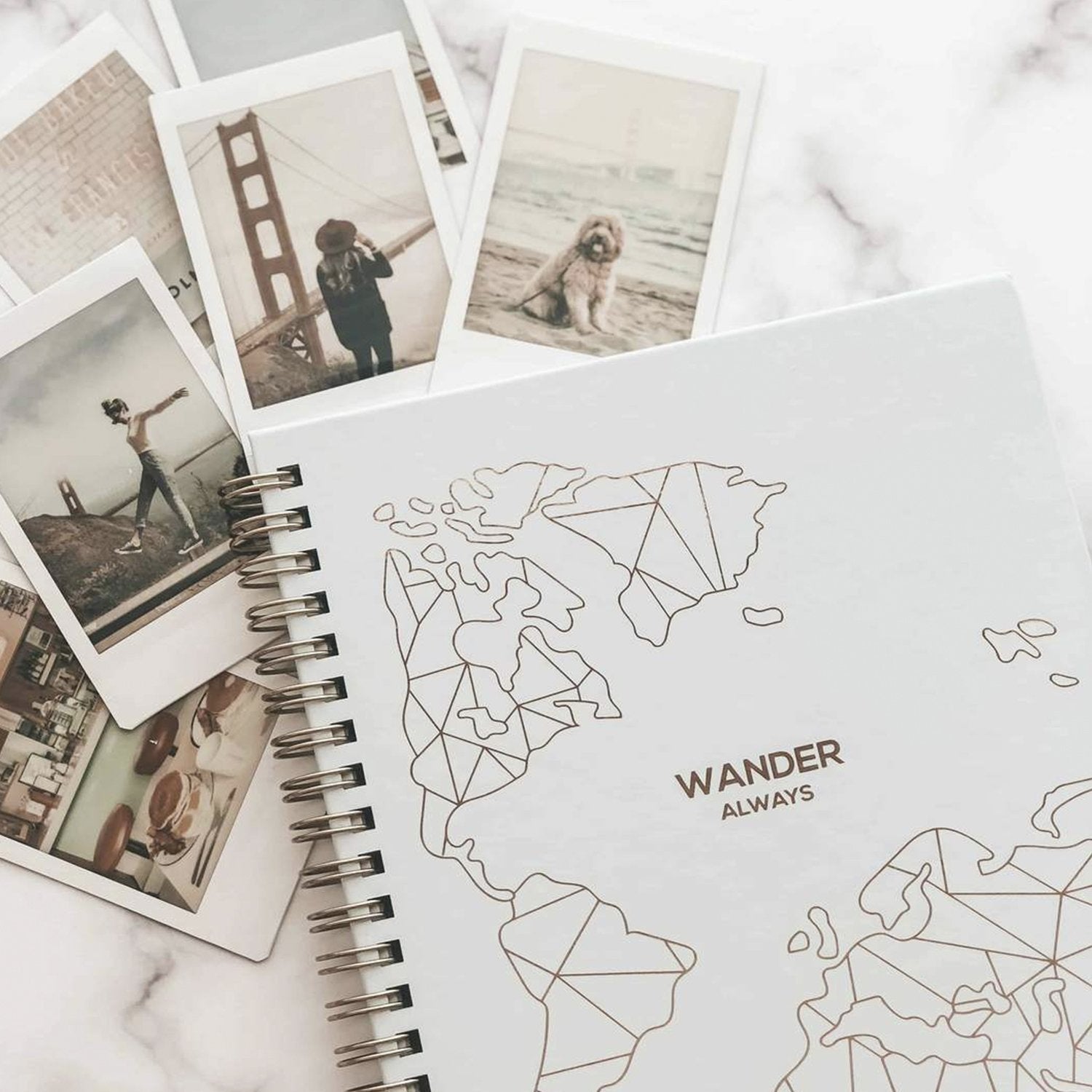 Wander Always Travel Planner and Journal by Birdy Grey, front view