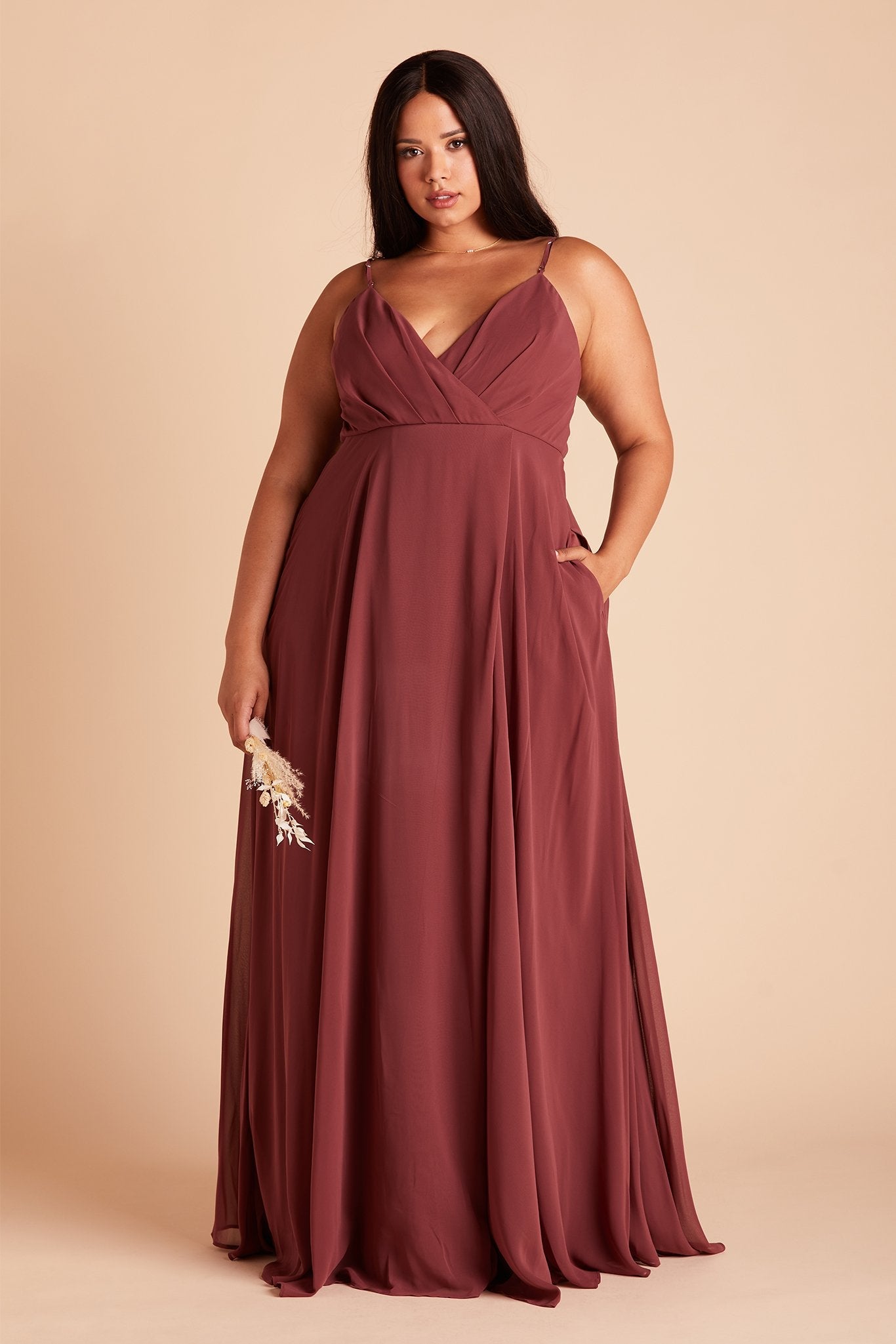 Kaia Dress Curve - Rosewood