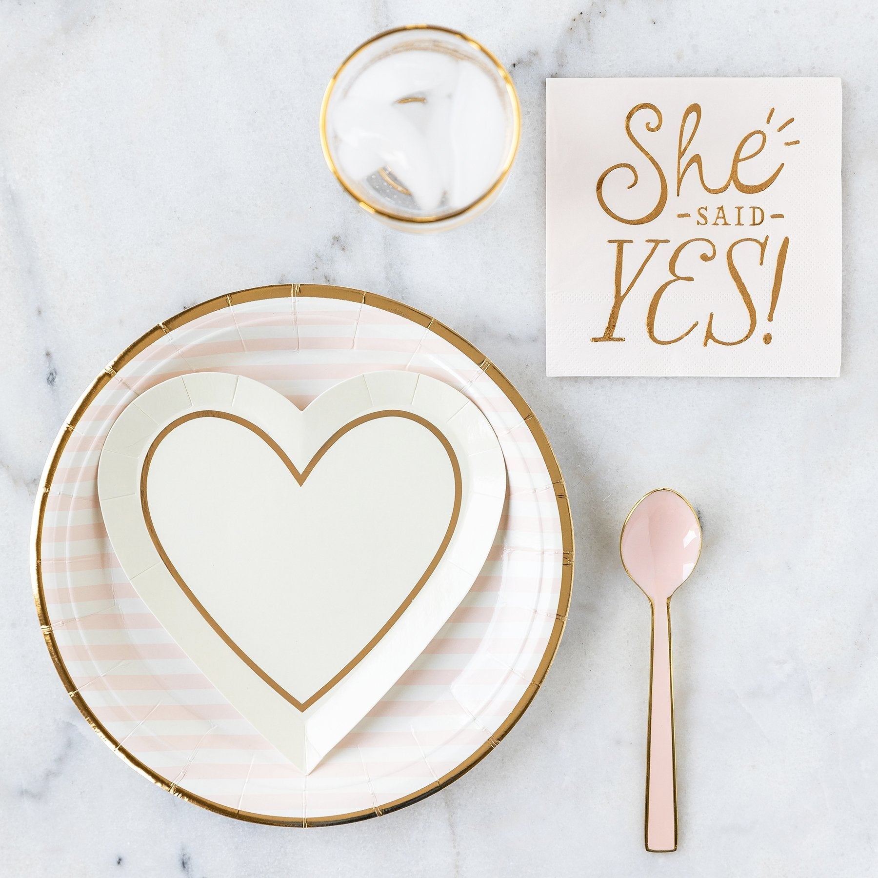 Bride To Be Heart Plates by Birdy Grey, front view