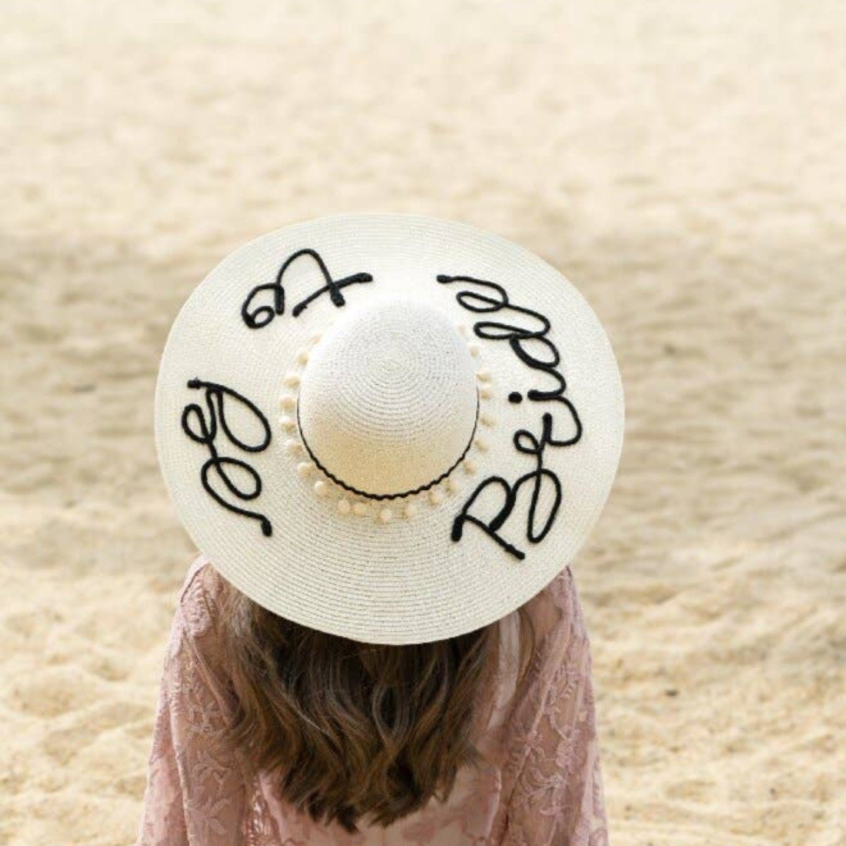 Bride to Be Sunhat by Birdy Grey, top view