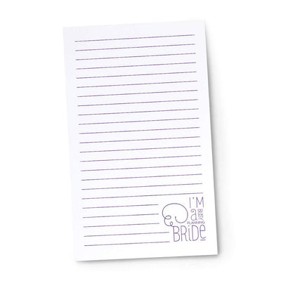 Busy Planning Bride Notepad by Birdy Grey, front view