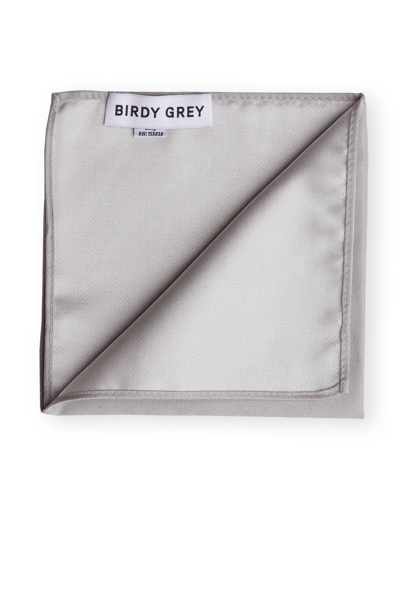 Didi Pocket Square in silver by Birdy Grey, interior view