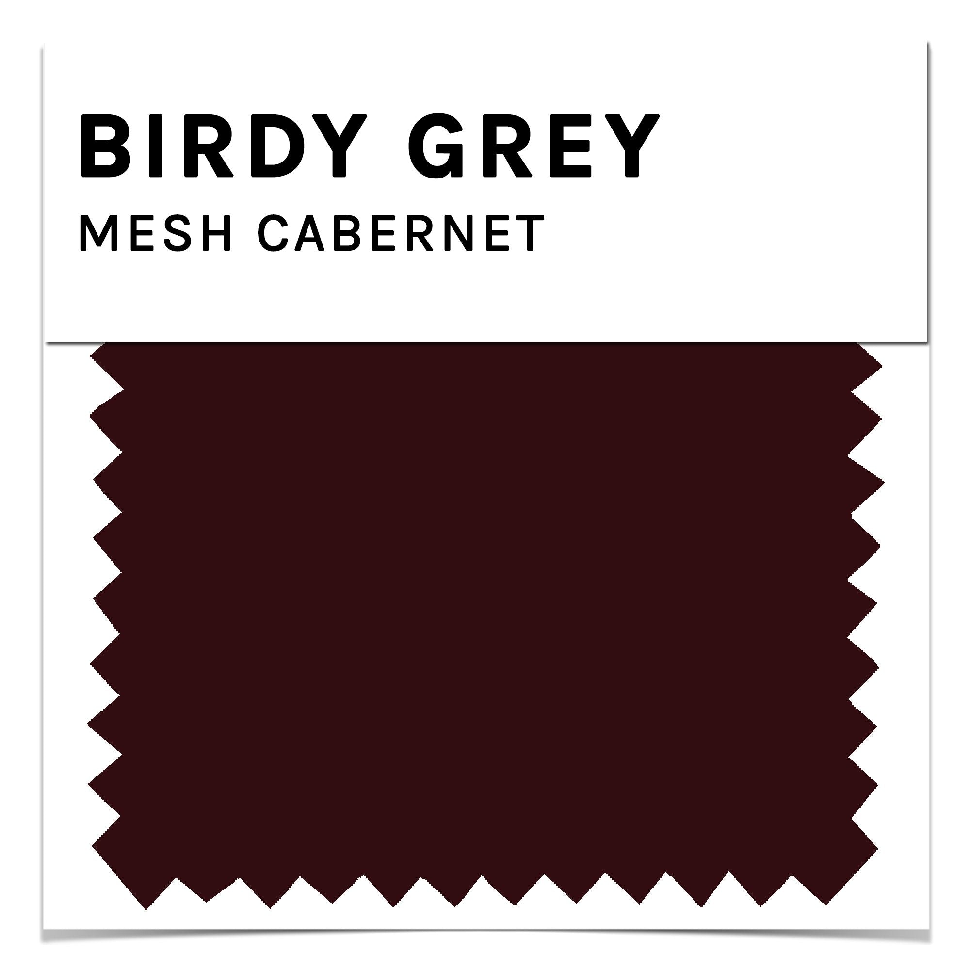 Swatch in cabernet burgundy mesh by Birdy Grey, front view