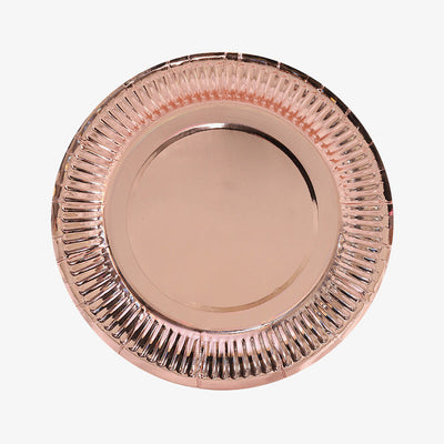 Paper Plate Set in rose gold party decor by Birdy Grey