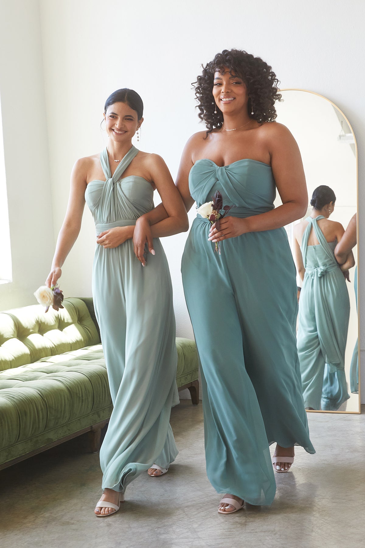 Gigi Convertible Jumpsuit Curve - Sea Glass